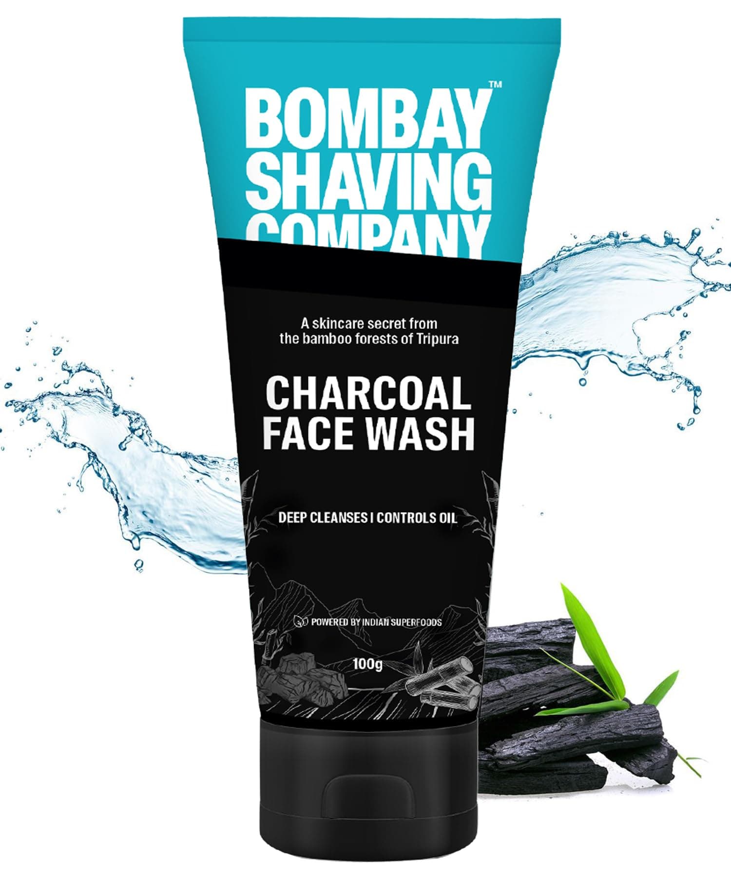 Charcoal Face Wash, Fights Pollution and Acne, Oil Control For Men & Women - 100g