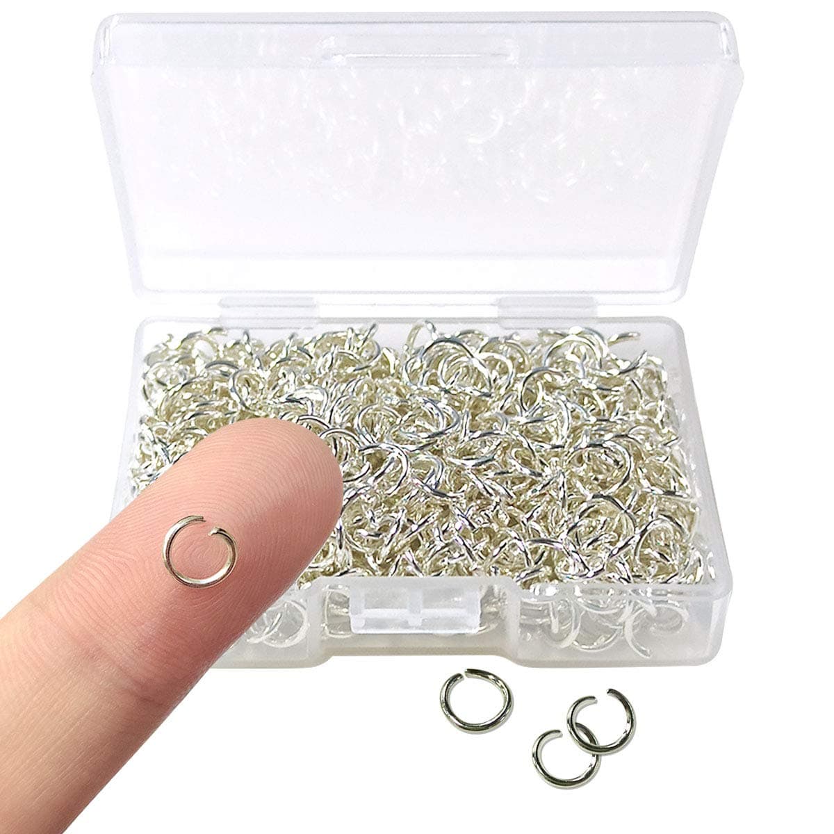 TTSAM 600 Pcs Silver Plated Jump Rings (6 mm) - Jewelry Making Supplies