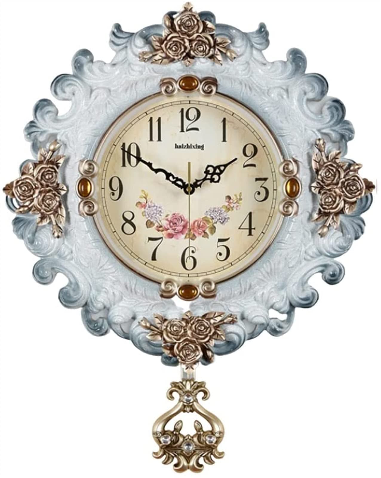 Decorative Wall Clock - Large Nordic Creative Simplicity Art - For Living Room, Bedroom, Kitchen, Office Decor - Vintage (Color : F)