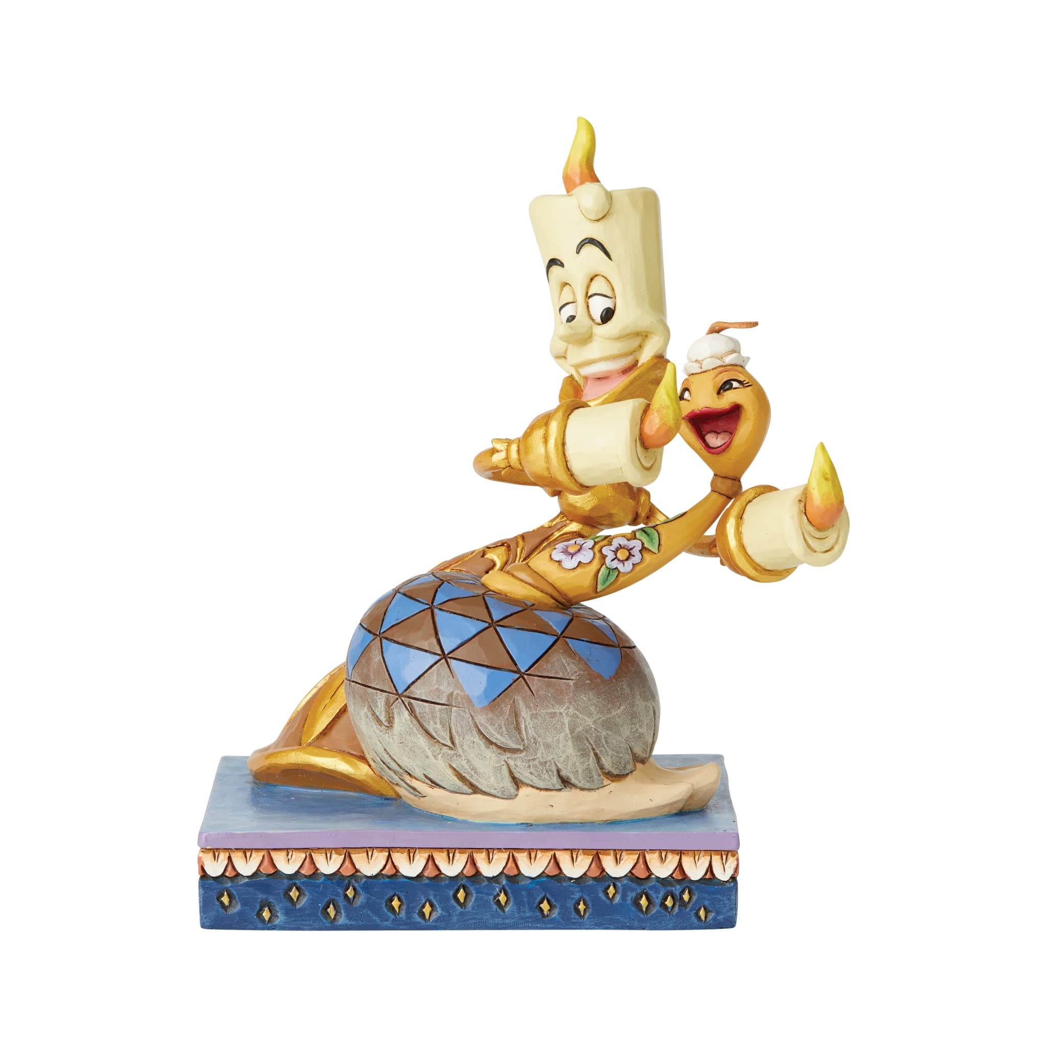 EnescoDisney Traditions By Jim Shore Beauty And The Beast Lumiere And Plumette Figurine, 5.75 Inch, Multicolor