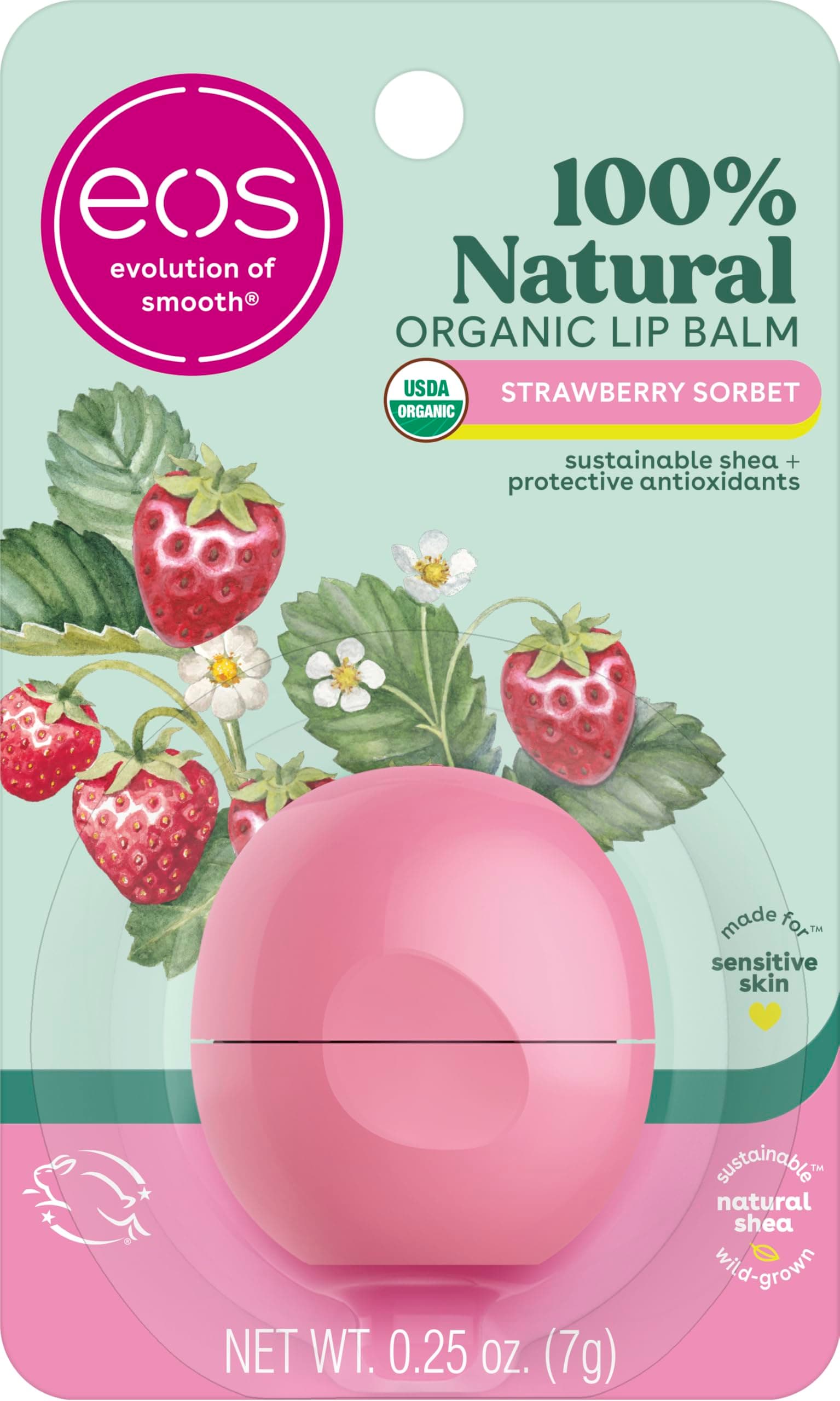 Lip Balm Smooth Sphere, Strawberry Sorbet - 0.25 Oz