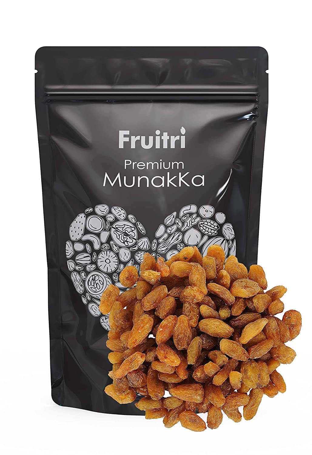 Fruitri Premium Golden Raisin with Seed, Large Munakka, 1kg