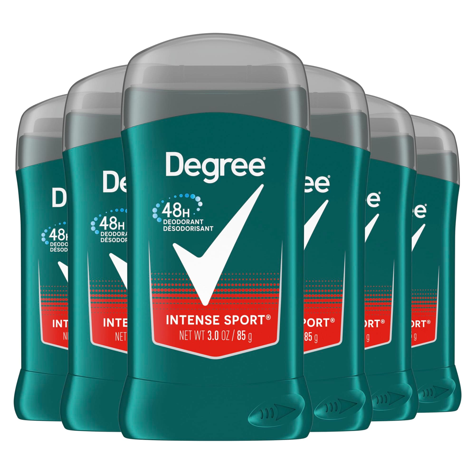 for Men Deodorant With Silver Ion Technology, Intense Sport, 3-Ounce Packages (Pack of 6)