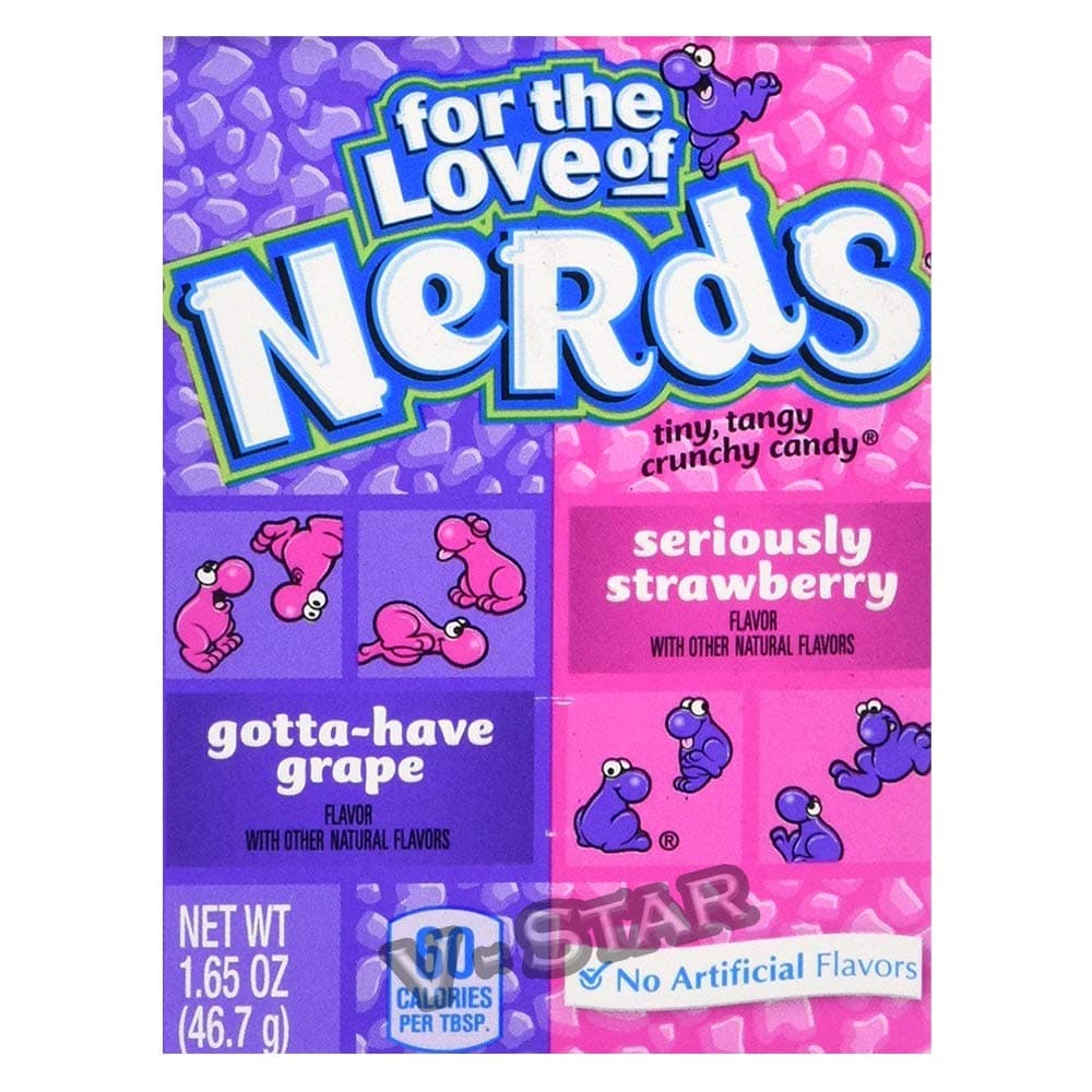Nerds - American Candy - Retro Sweets (Grape & Strawberry (46.7g))