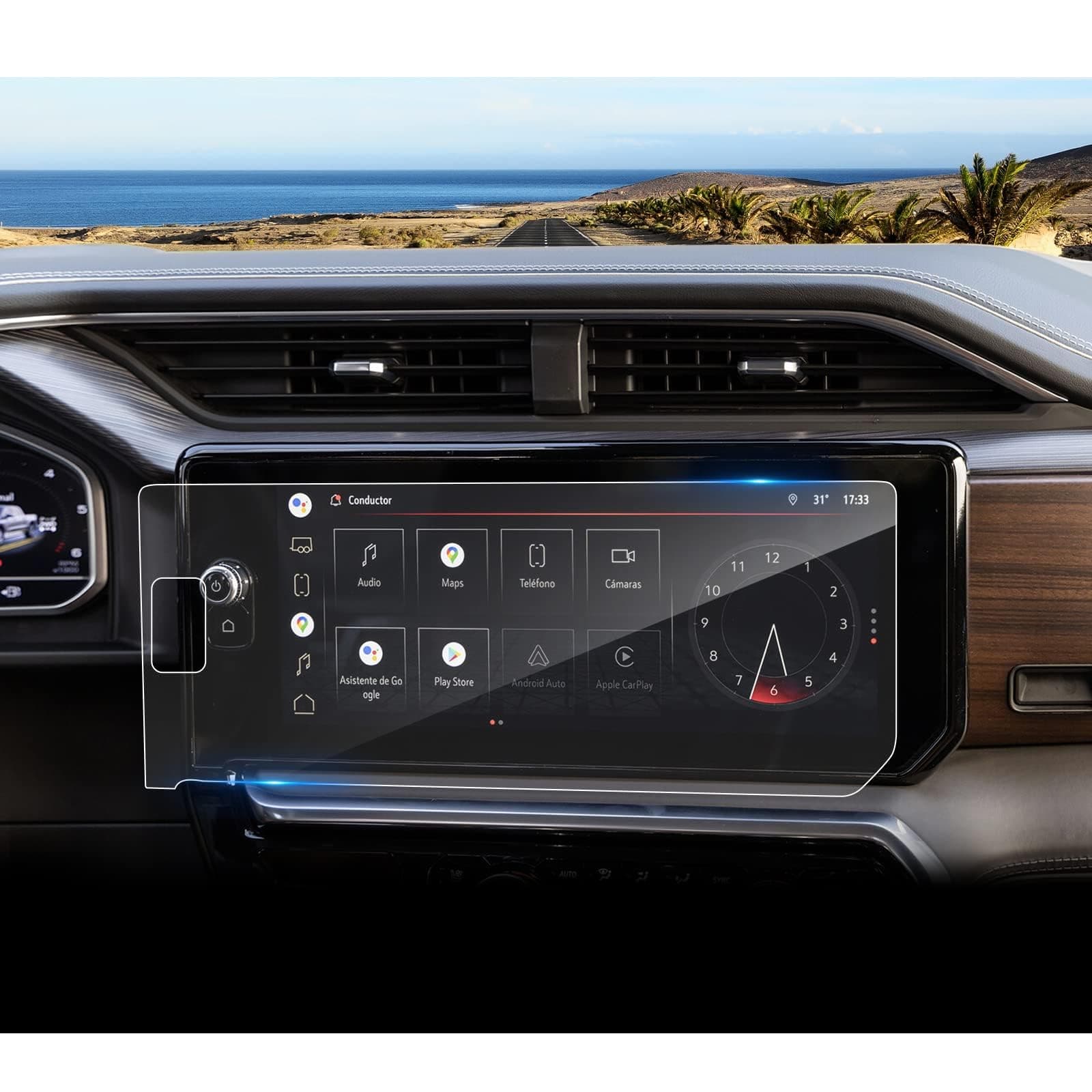 2022-2025 2026 Sierra 1500 Screen Protector for GMC Sierra 1500 (AT4/AT4X/Denali/Denali Ultimate) 13.4-inch Touch Screen, 9H Tempered Glass 2026 2025 Sierra 1500/2500HD/3500HD Accessories 13.4"