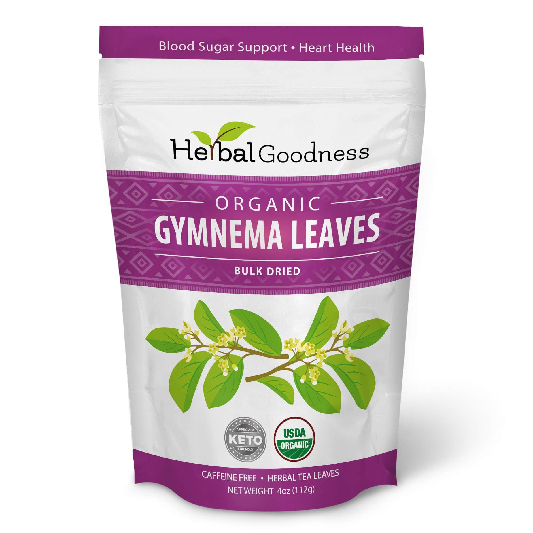Gymnema Sylvestre Leaf Bulk Herb – Organic 4oz - Sugar Regulator, Digestive Stimulant & Pancreatic Support - Herbal Goodness