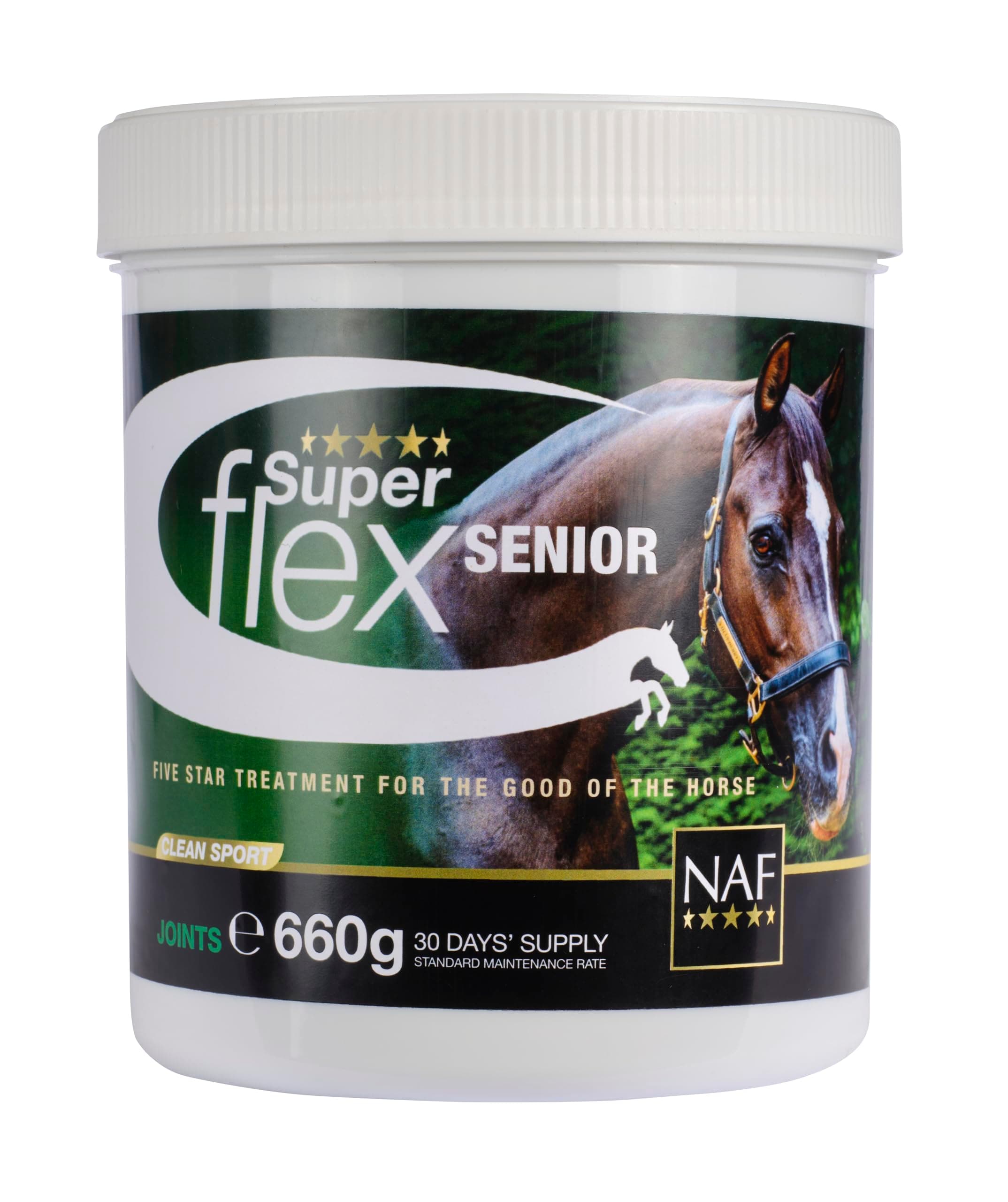 Five Star Superflex Senior 660g – Joint Support Supplement for Hard Working & Older Horses – Glucosamine, MSM, Chondroitin & Omega-3 – Promotes Mobility, Flexibility & Comfort