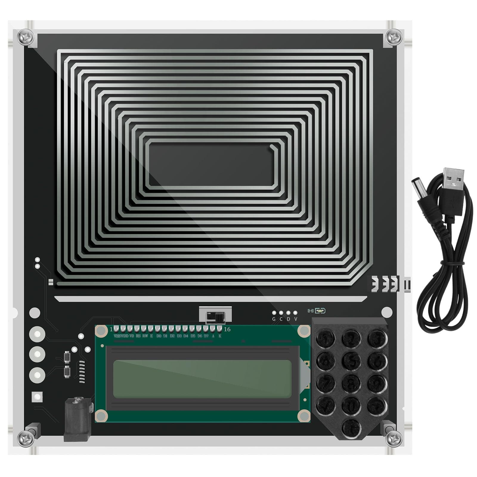 Schumann Wave Generator with Dustproof Cover, 7.83hz Schumann Wave Ultra Low Frequency Pulse Generator 0.01 to 30000Hz Adjustable Sine Square Reverse Frequency Generator (Black)