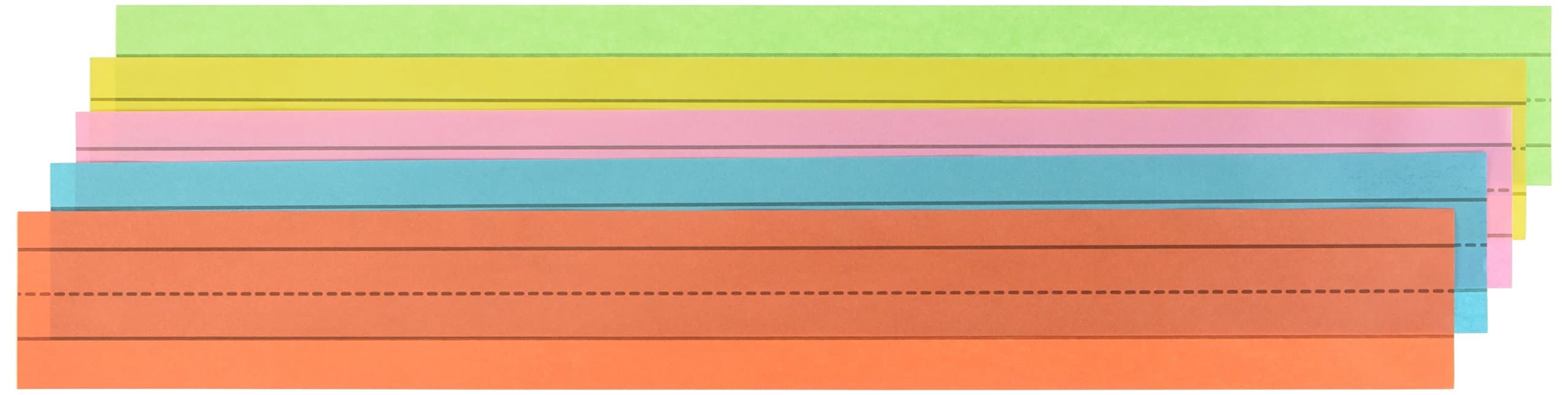 School Smart Ruled Rainbow Sentence Strips, Rainbow ,3 x 24 Inches (Pack of 100)