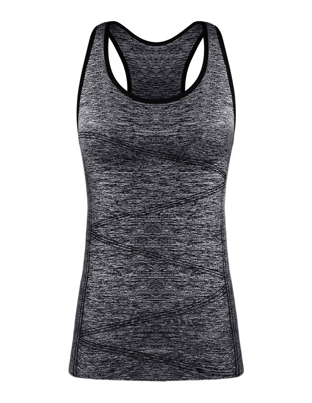 DisbestYoga Tank Tops for Women, Stretchy Sleeveless Shirt Workout Running Tops with Removable Bra Pads