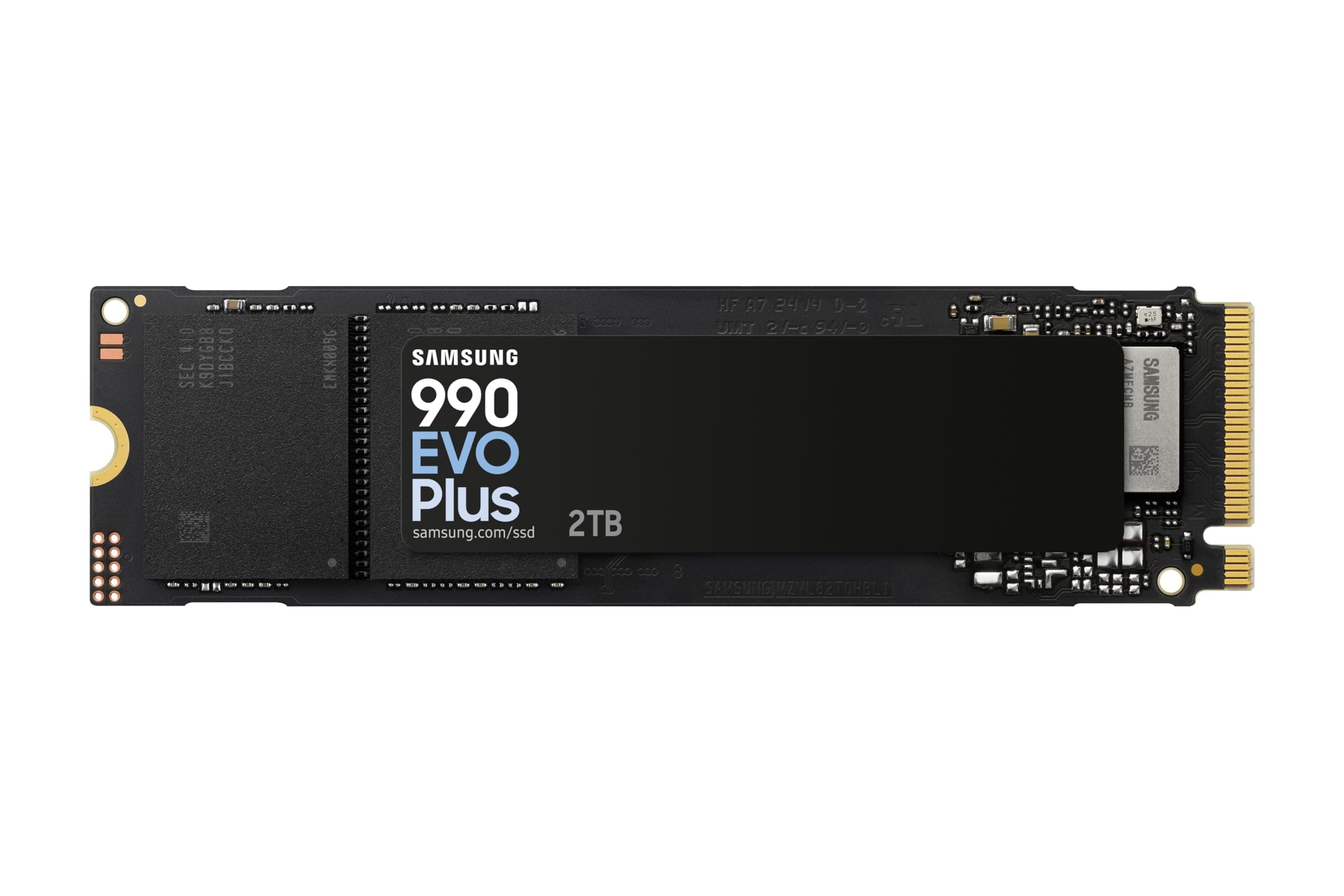 Samsung 990 EVO Plus NVMe M.2 SSD 2TB, PCIe 4.0 x4 / PCIe 5.0 x2, NVMe 2.0 (2280), 7250MB/s Read, 6300MB/s Write, Internal SSD for Gaming and Graphics Editing, MZ-V9S2T0BW