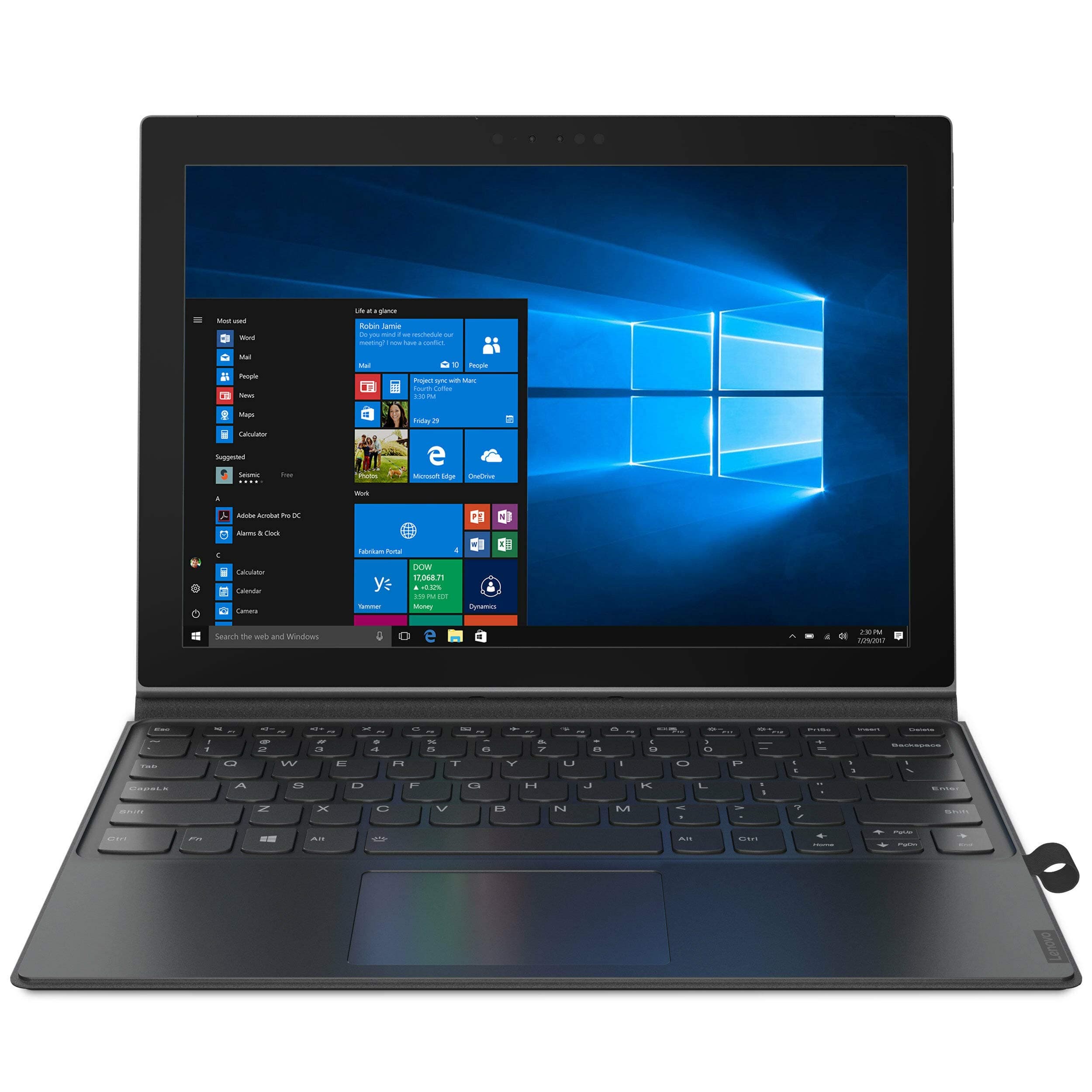 Lenovo Miix 630-12Q35 (81F1000EUK) Full HD 2-in-1 Laptop Tablet Snapdragon 835, 8GB RAM, 256GB SSD, 4G LTE, Windows 10 S, Grey, 12.3-inch