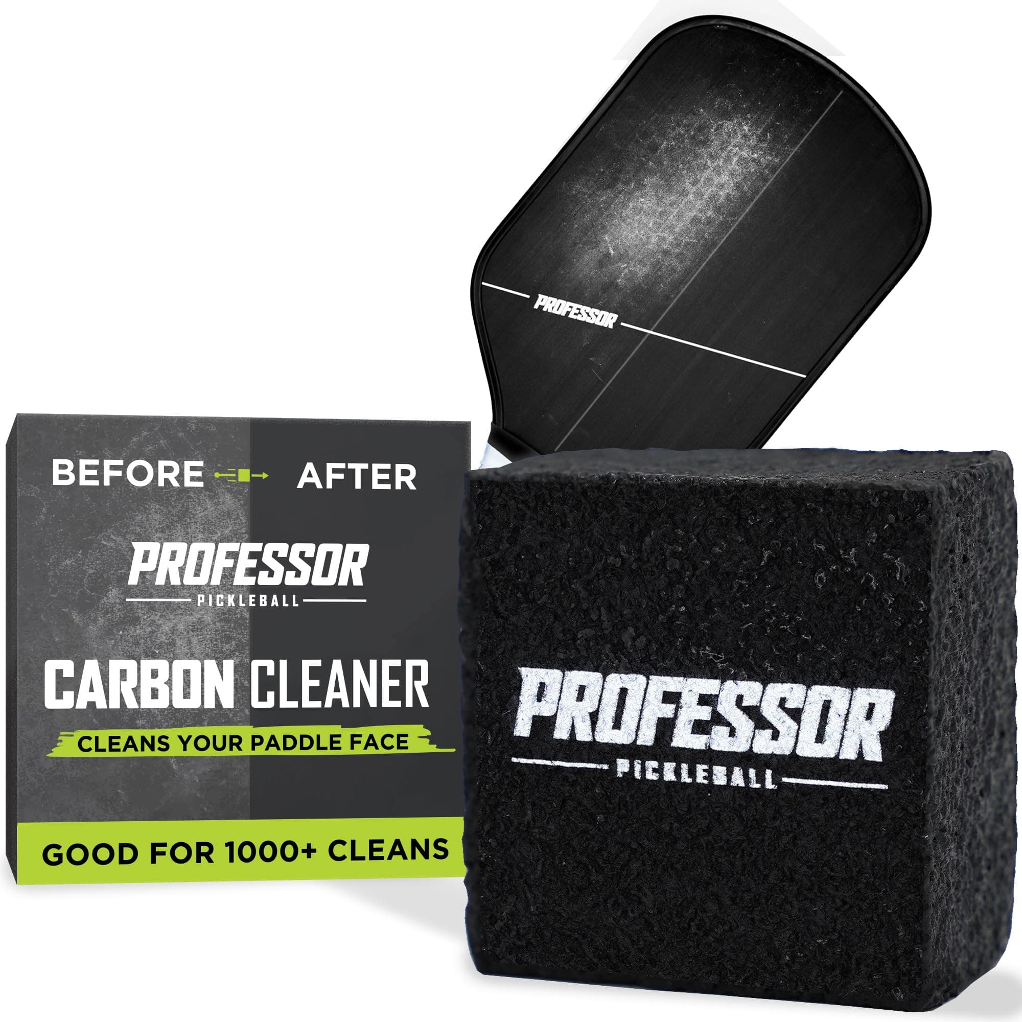 Professor Pickleball - Carbon Cleaner, Premium Pickleball Paddle Eraser for Raw Carbon Fiber Paddles, Effortless Residue Removal, Quick & Effective, Eliminates Ball Residue, Dirt, Scratches