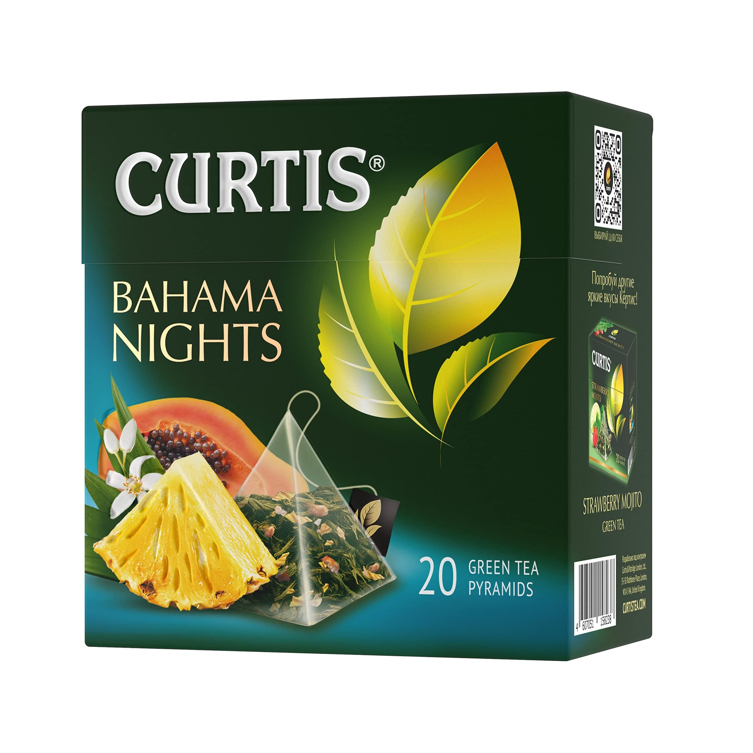 Bahama Night Flavoured Green Tea in Pyramid 20 Tea Bags