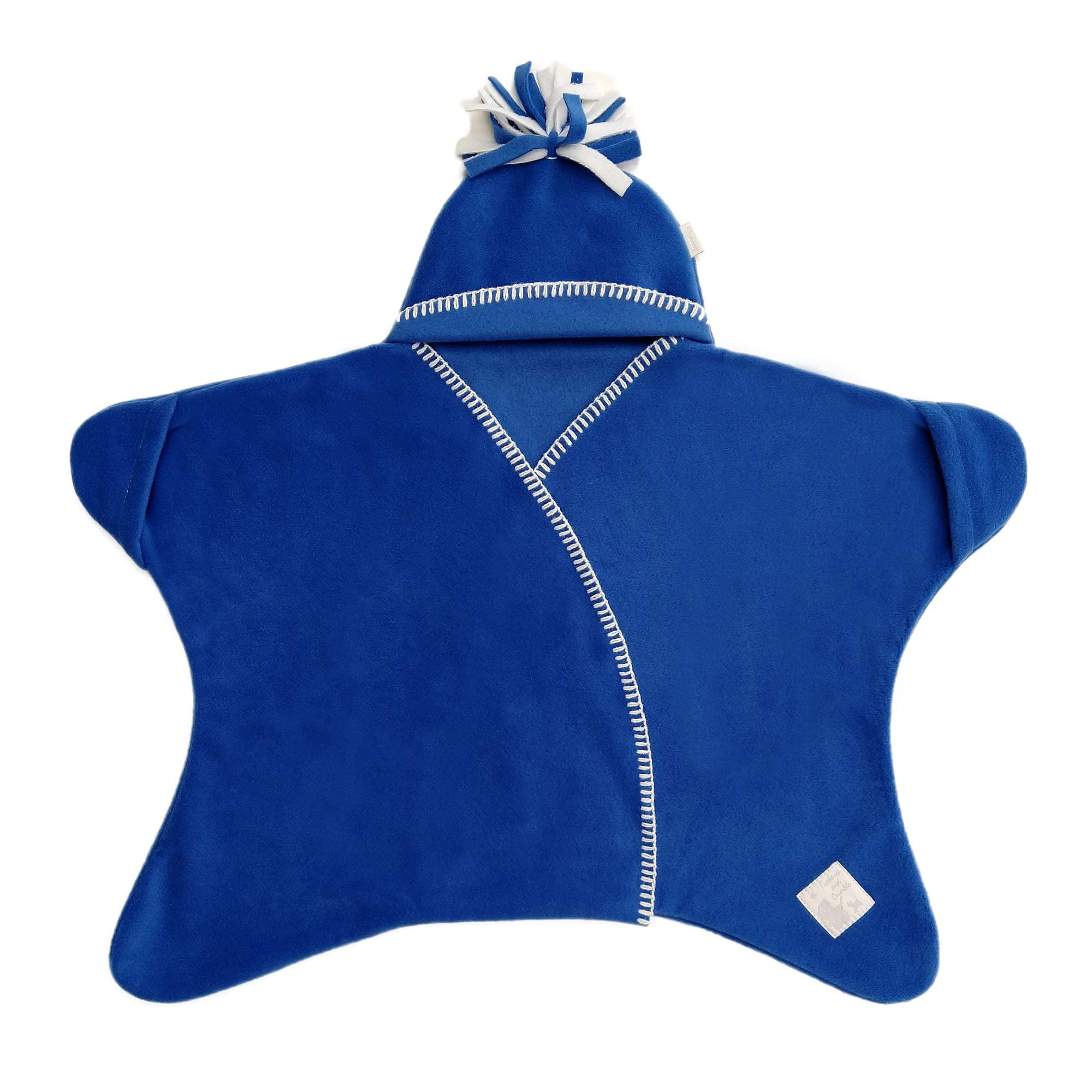 Tuppence and Crumble Star Baby Wrap Cobalt Size Small