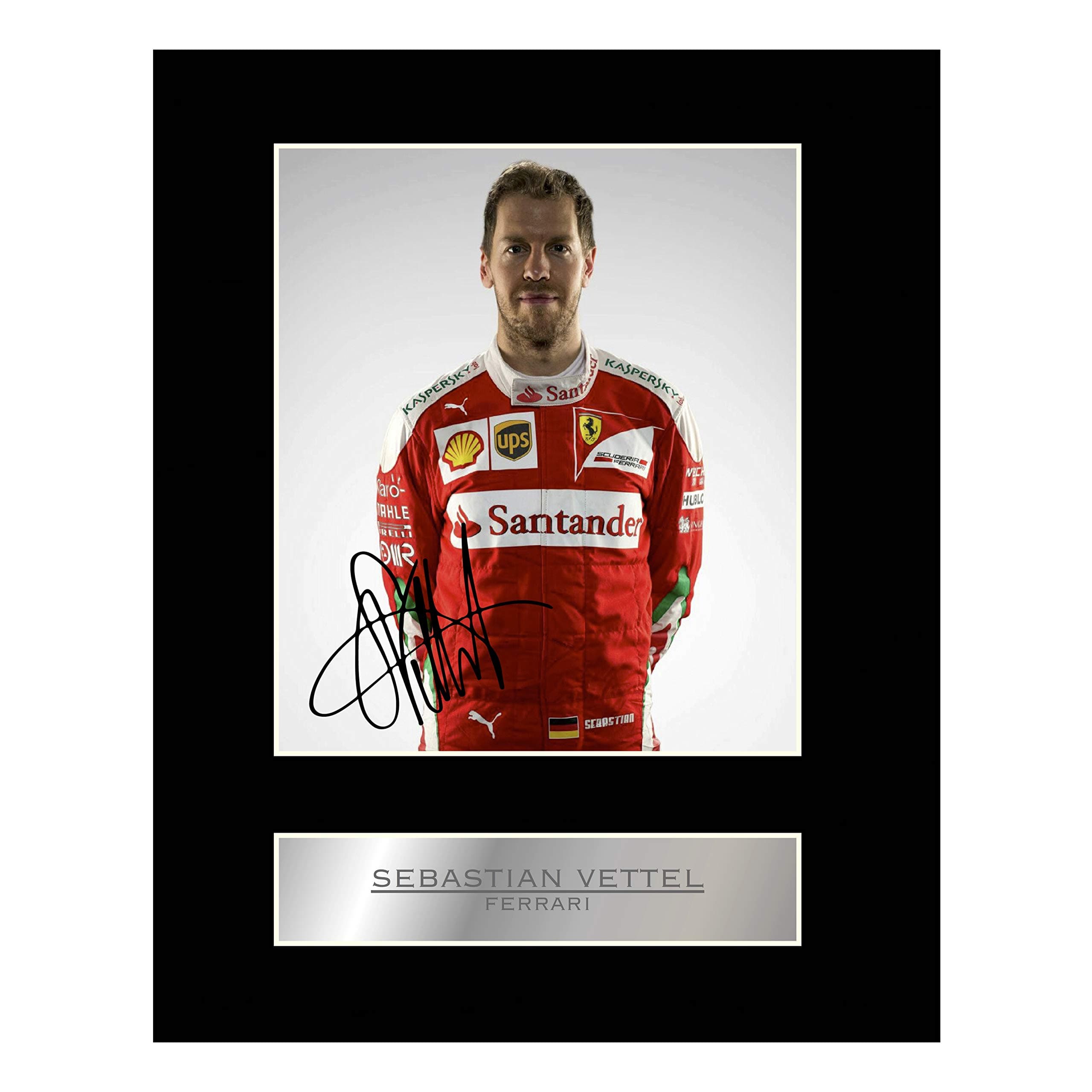 Sebastian Vettel Signed Mounted Photo Display Ferrari Formula 1 F1#01 Autographed Gift Picture Print