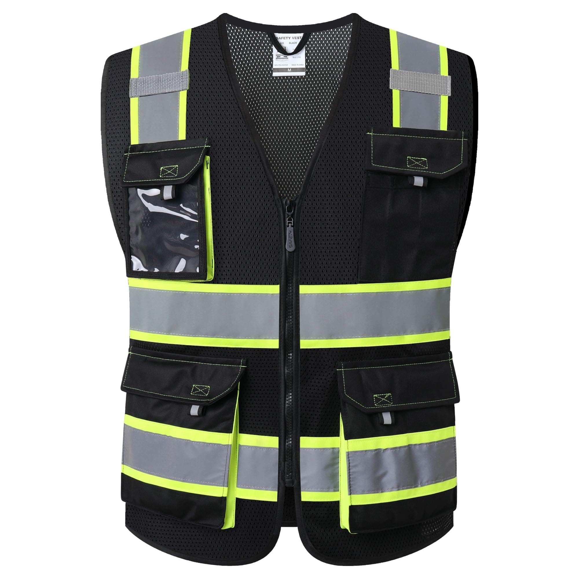 JKSafety Unisex Adult Jk220-ac080510 Multiple Pockets Hi-Vis Safety Vest