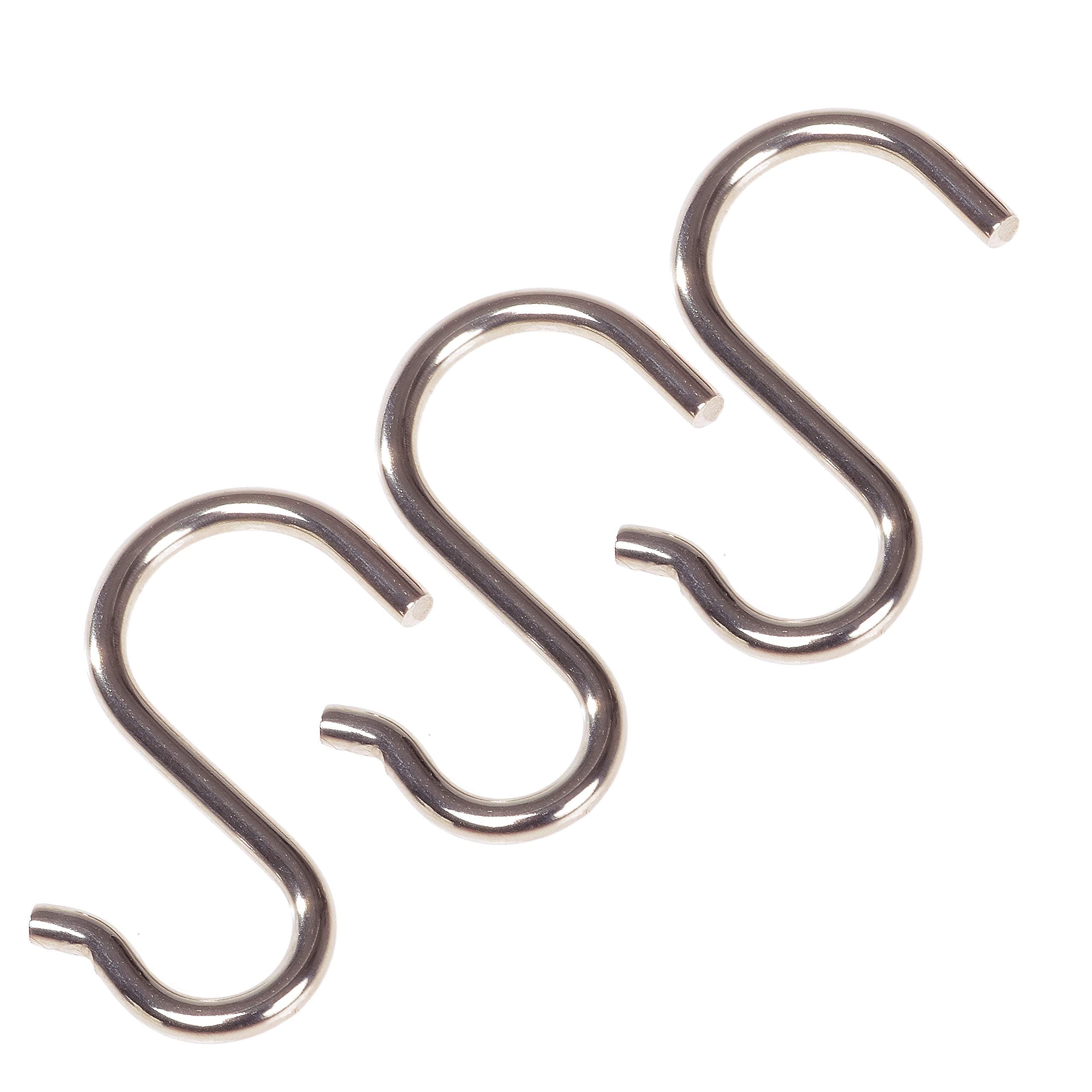 S HOOKS by 4smile – Made in Germany | 20 pieces | Hang your kitchenware or store DYI tools | Combine with a rail to store things on the wall | Free delivery