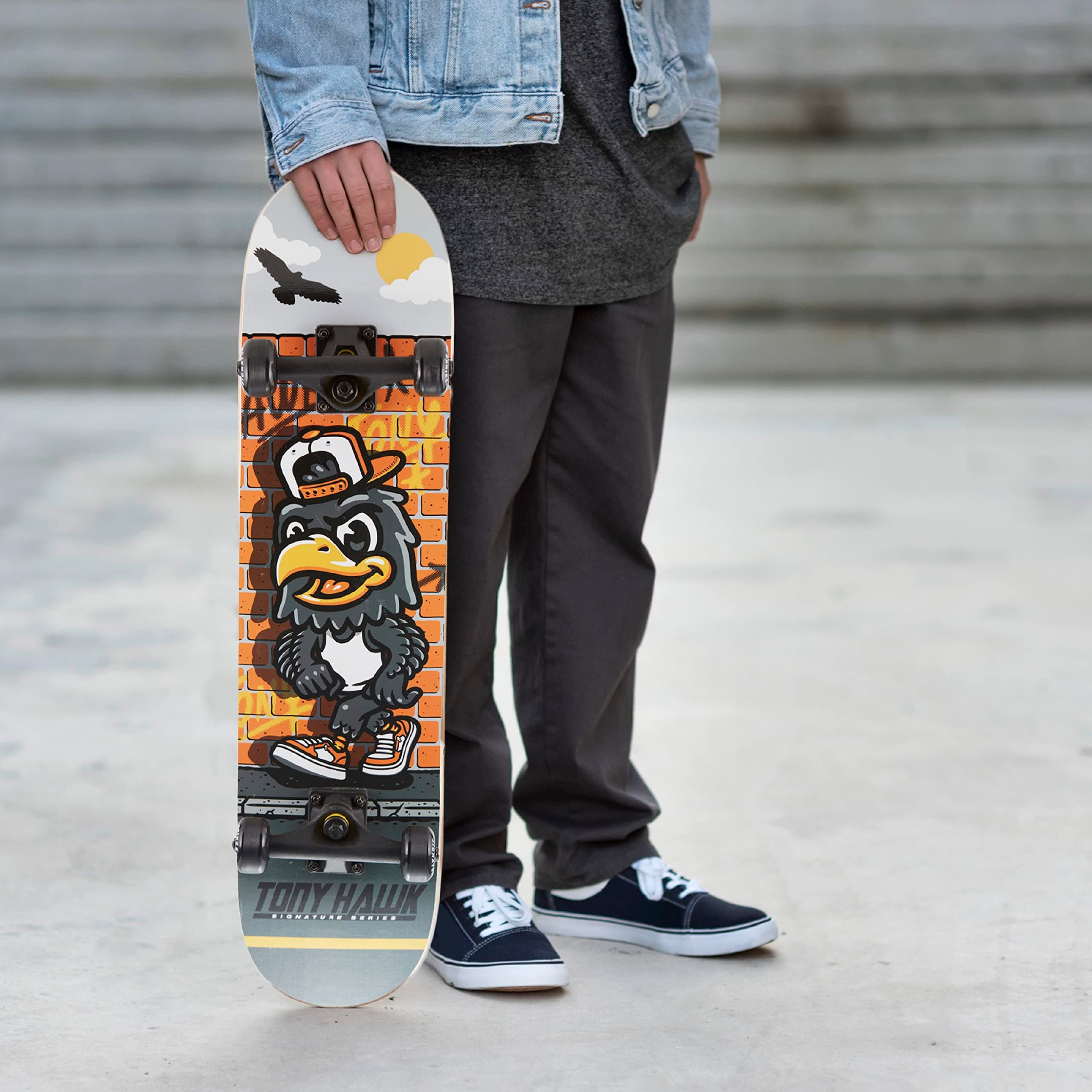 Tony Hawk 31" Skateboard - Signature Series Skateboard with Pro Trucks, Full Grip Tape, 9-Ply Maple Deck, Ideal for All Experience Levels