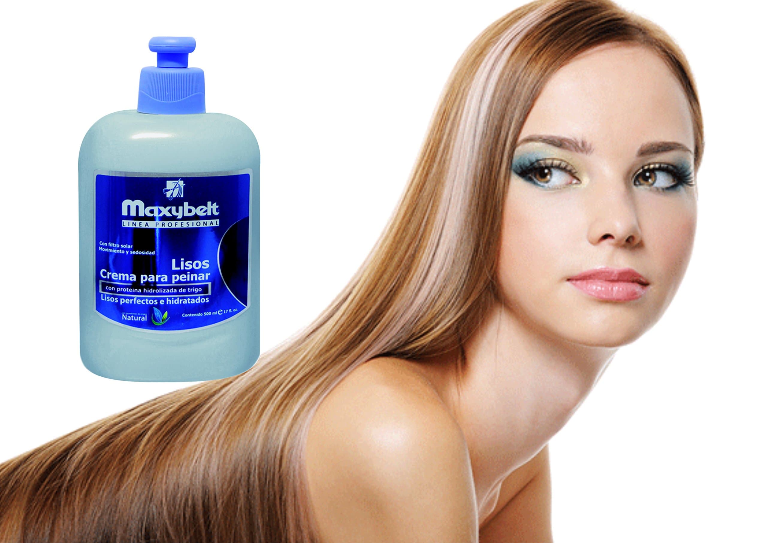 Maxibelt- Lisos Crema de peinar/Combing Cream for Straight Hair Anti frizz. Colombia