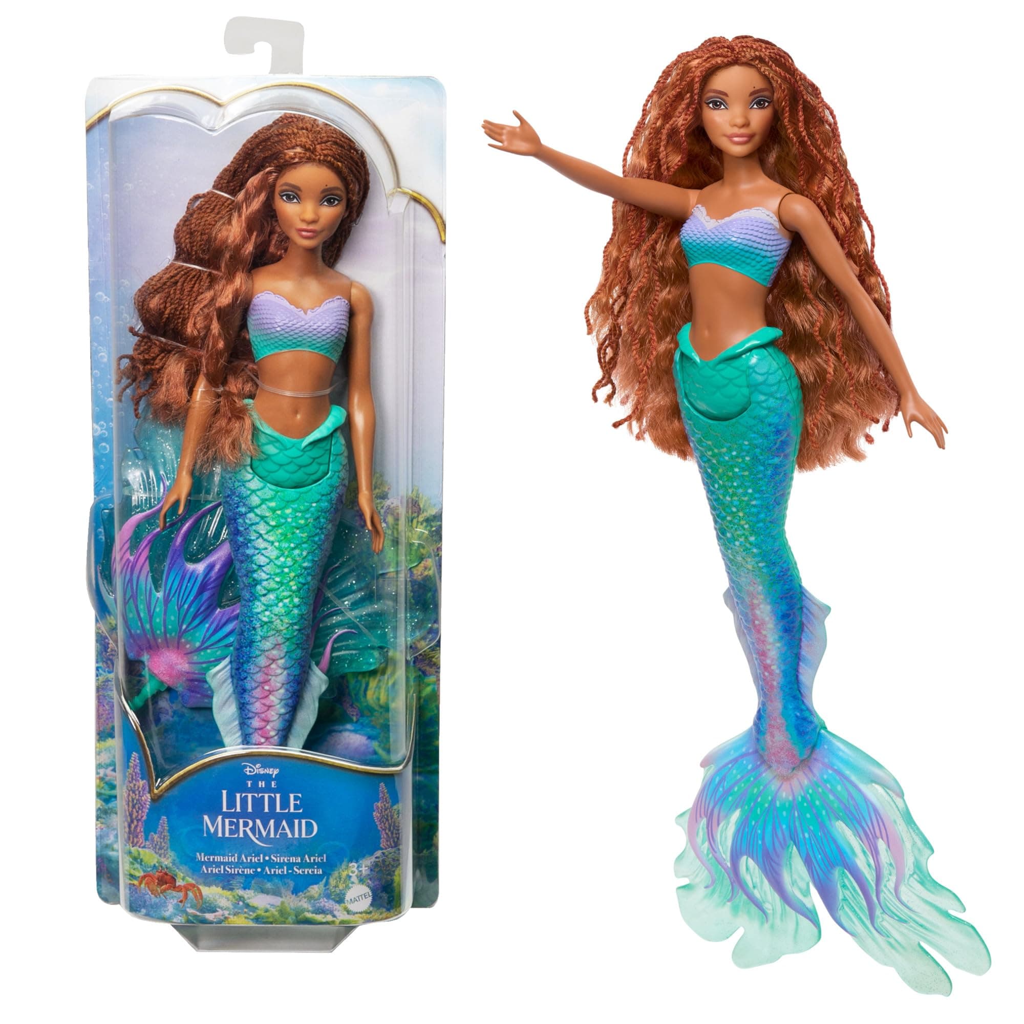 Disney Toys, Ariel Fashion Doll with Signature Outfit, Inspired by Disney’s The Little Mermaid Movie, HLX08