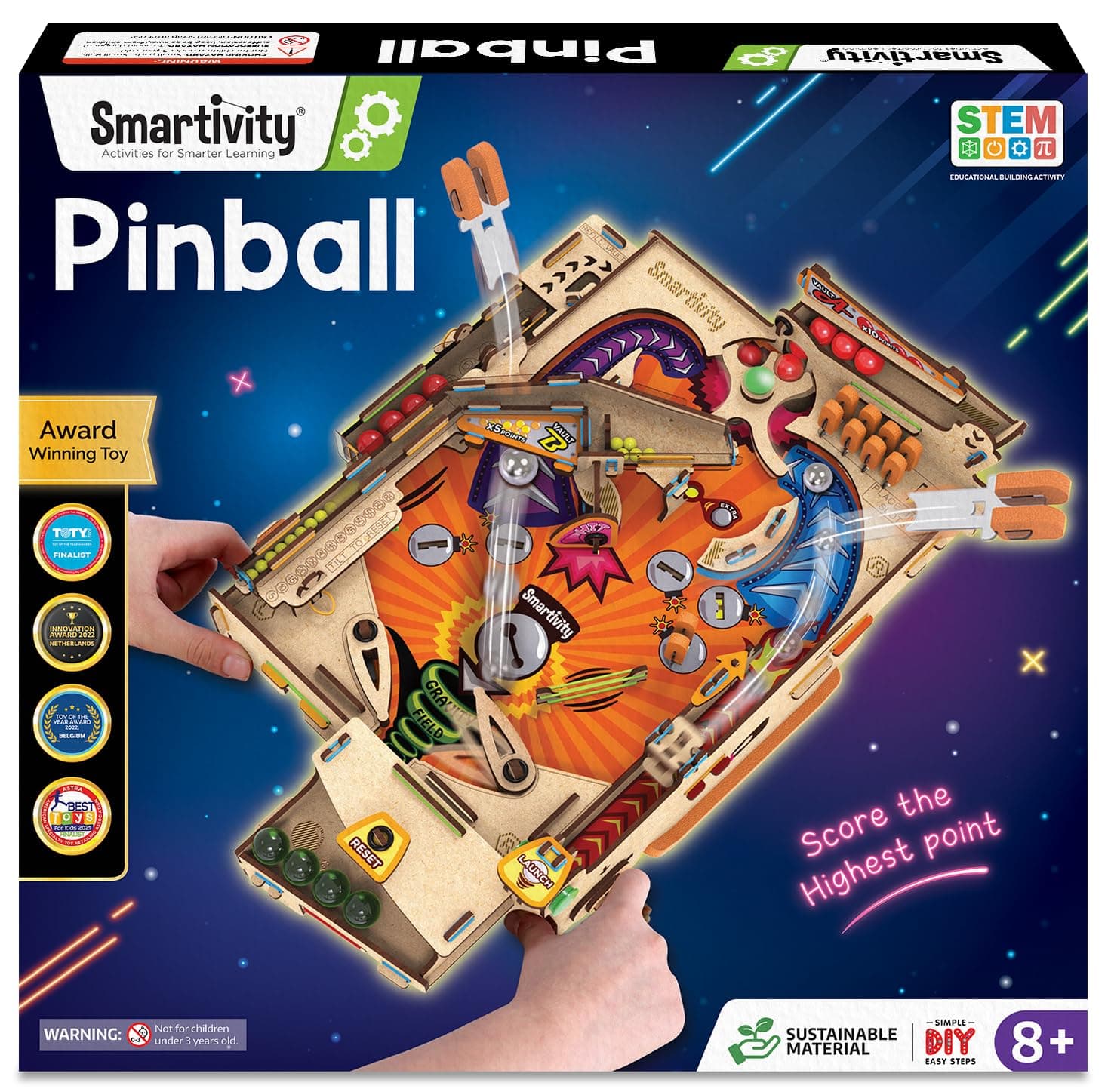 Smartivity DIY Pinball Machine Toy for Ages 8-99 Year Old | Award Winning Arcade Game for Boys & Girls | Birthday Gift Ideas for Kids & Adults | STEM Toys I Fun Family & Party Game