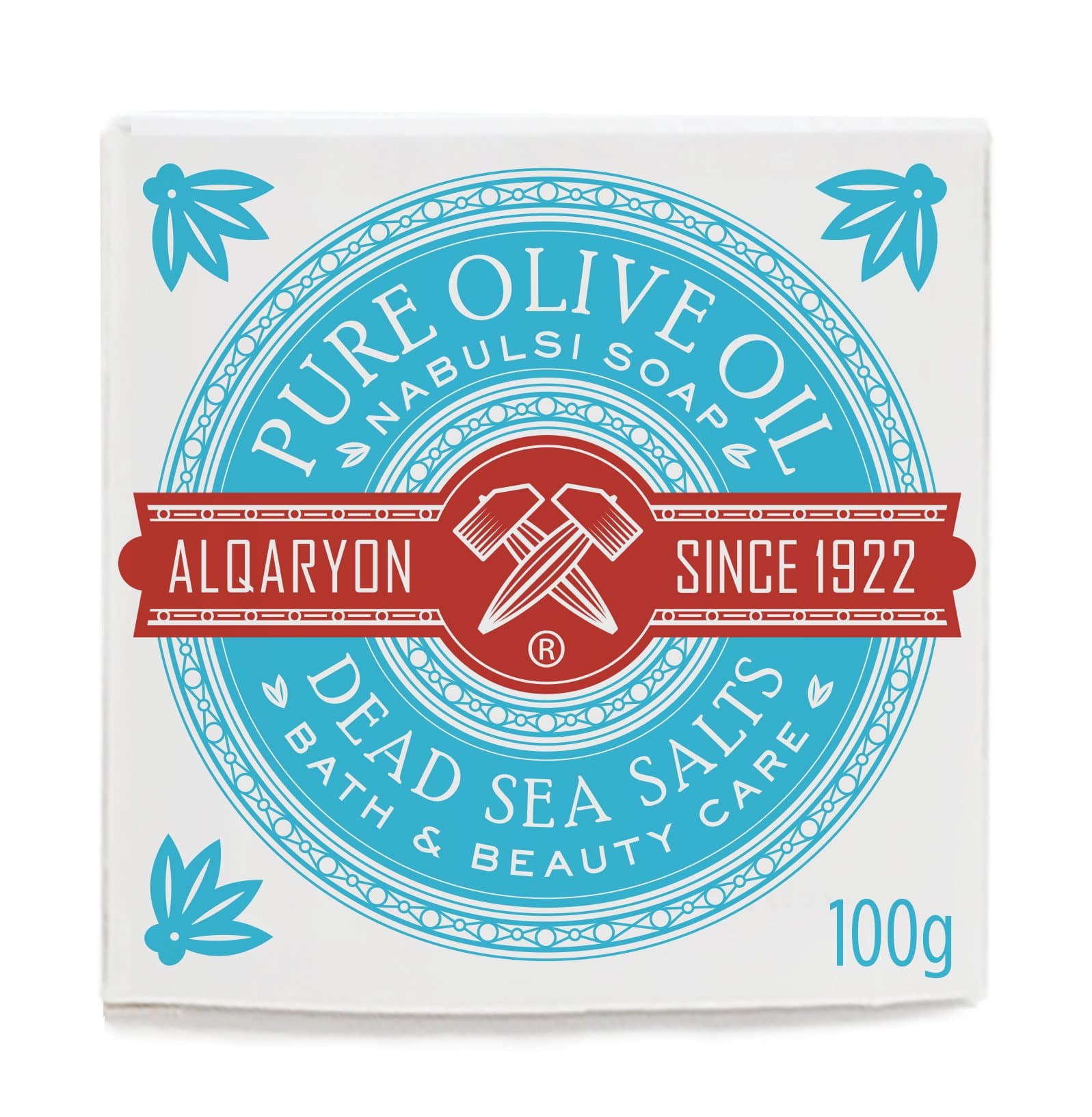 Extra Mild Pure Dead Sea Salts & Olive Oil Bar Soap, Bath & Body Wash, Pack of 4 Bars 100g