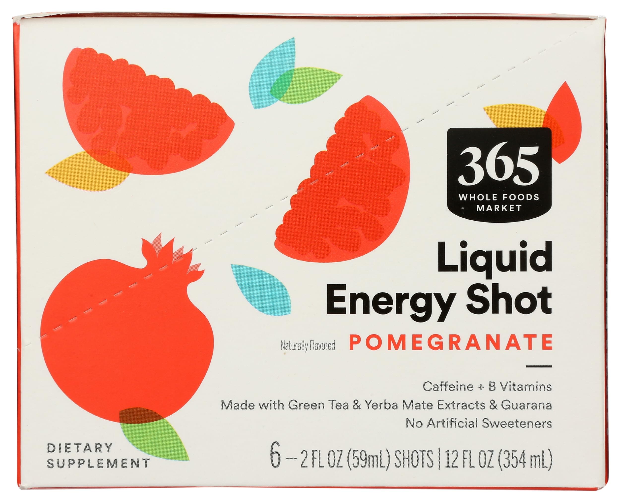 - 365 by Whole Foods Market Pomegranate Energy Shot, 2 Fl Oz, 6 Count
