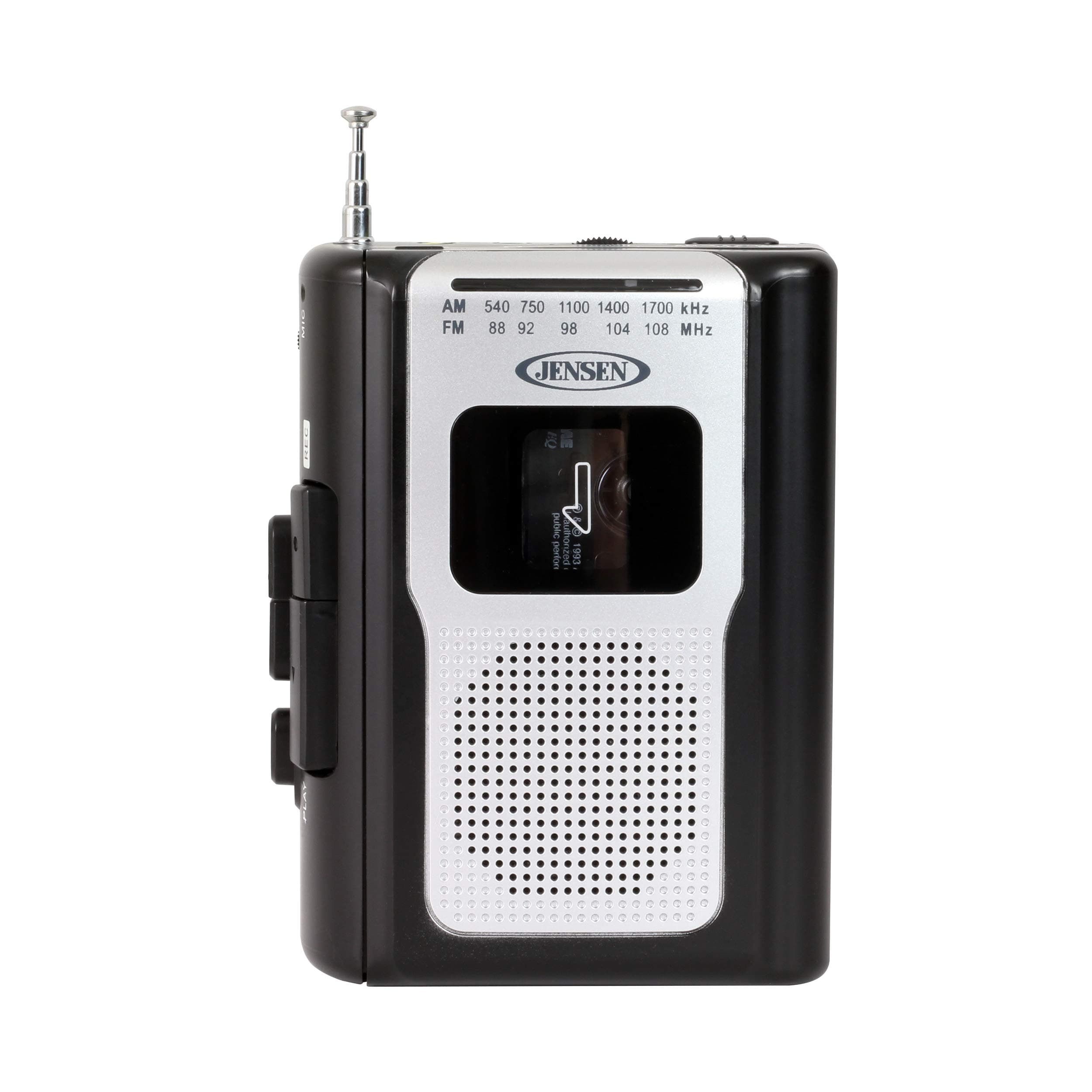 CR-100 Retro Portable AM/FM Radio Personal Cassette Player Compact Lightweight Design Stereo AM/FM Radio Cassette Player/Recorder & Built in Speaker (Black Series)