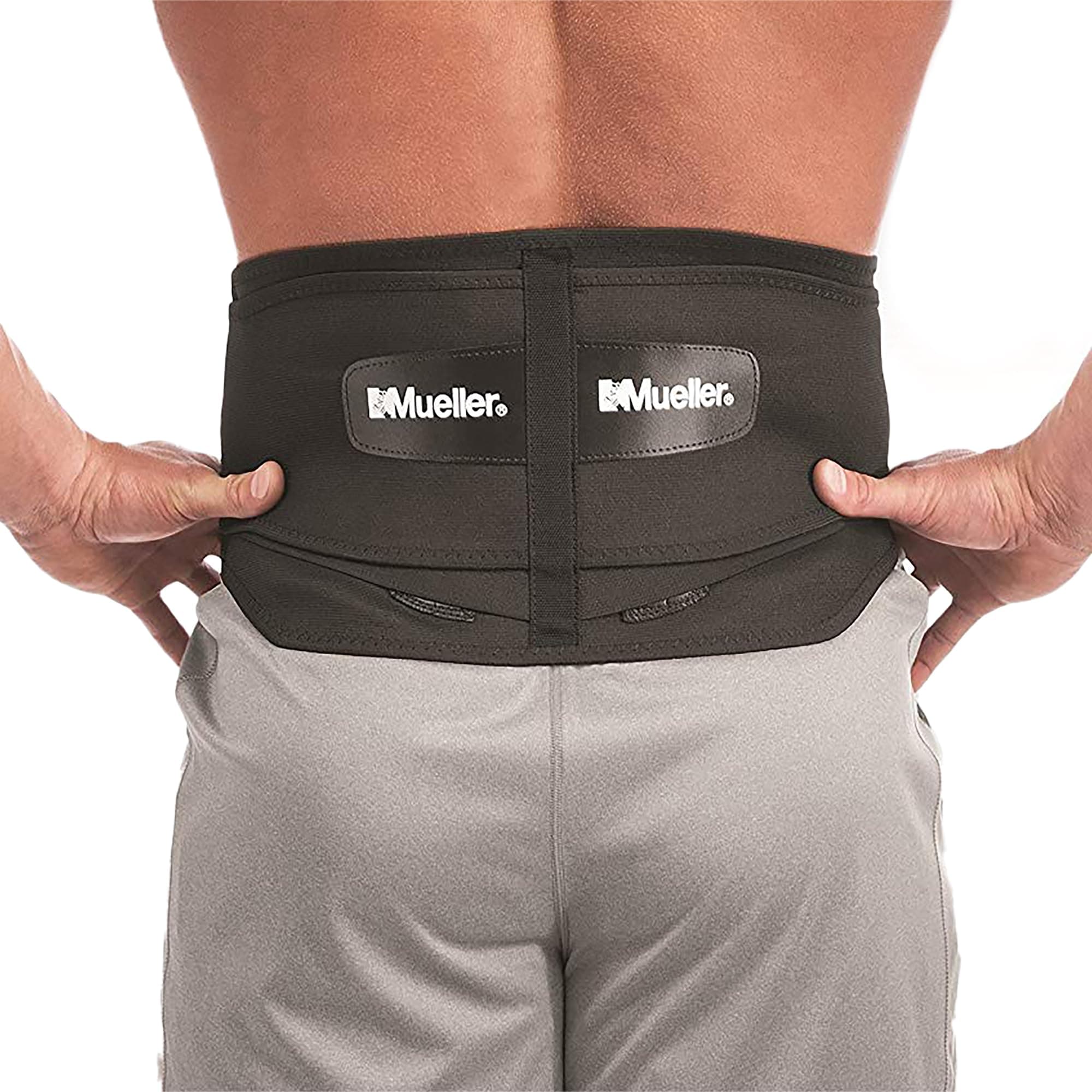 MUELLER Sports Medicine Lumbar Back Brace with Removable Pad, Ideal for Upper and Lower Back Pain, Relief & Support for Men and Women, Strains, Sciatica, Scoliosis