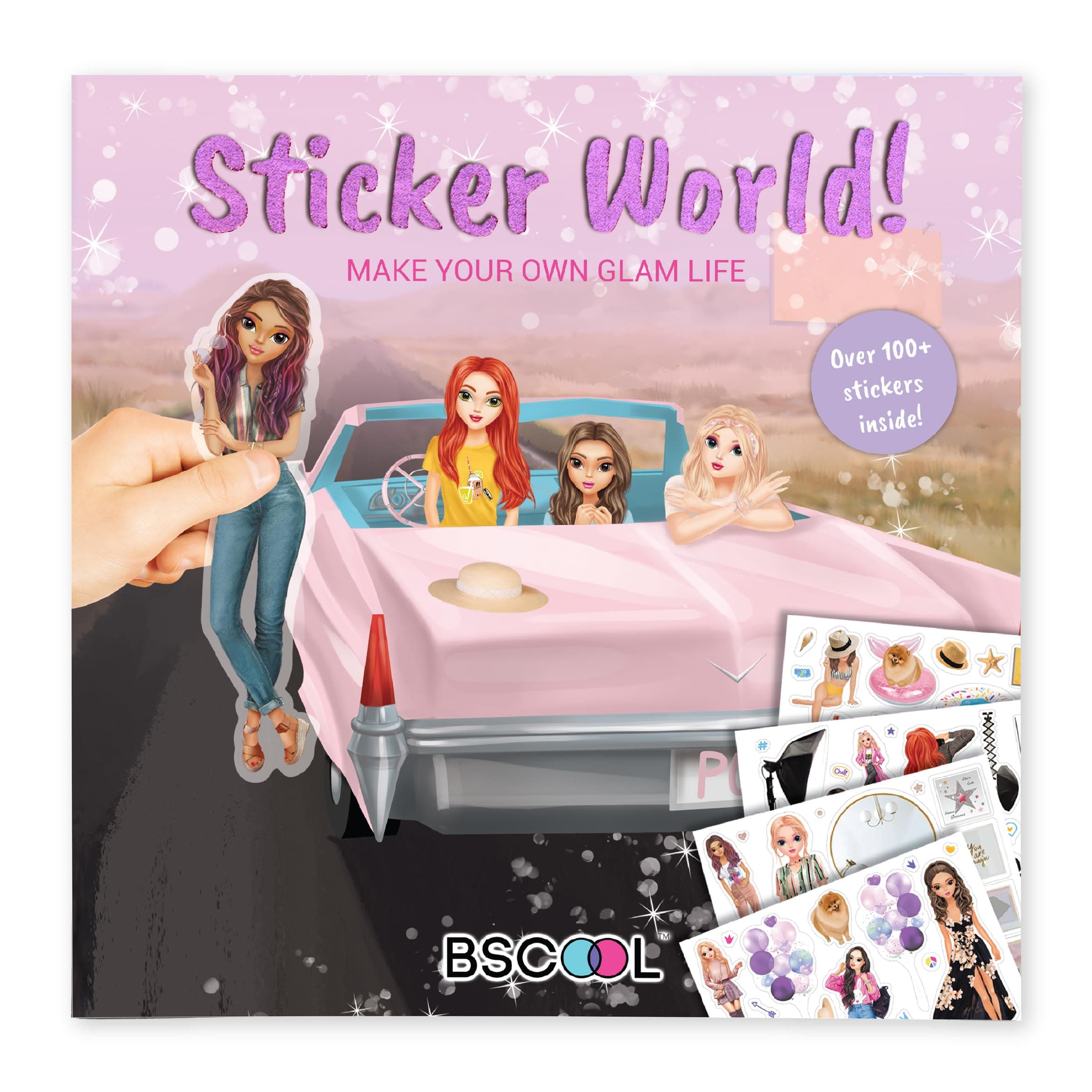 Sticker Activity Book for Toddlers, Scenic Stickers Airplane Travel Essential, Sticker Books for Girls Ages 4 and Up. with 100+ Stickers. Decorate Your Own 12 Glam Scene. Christmas Gift