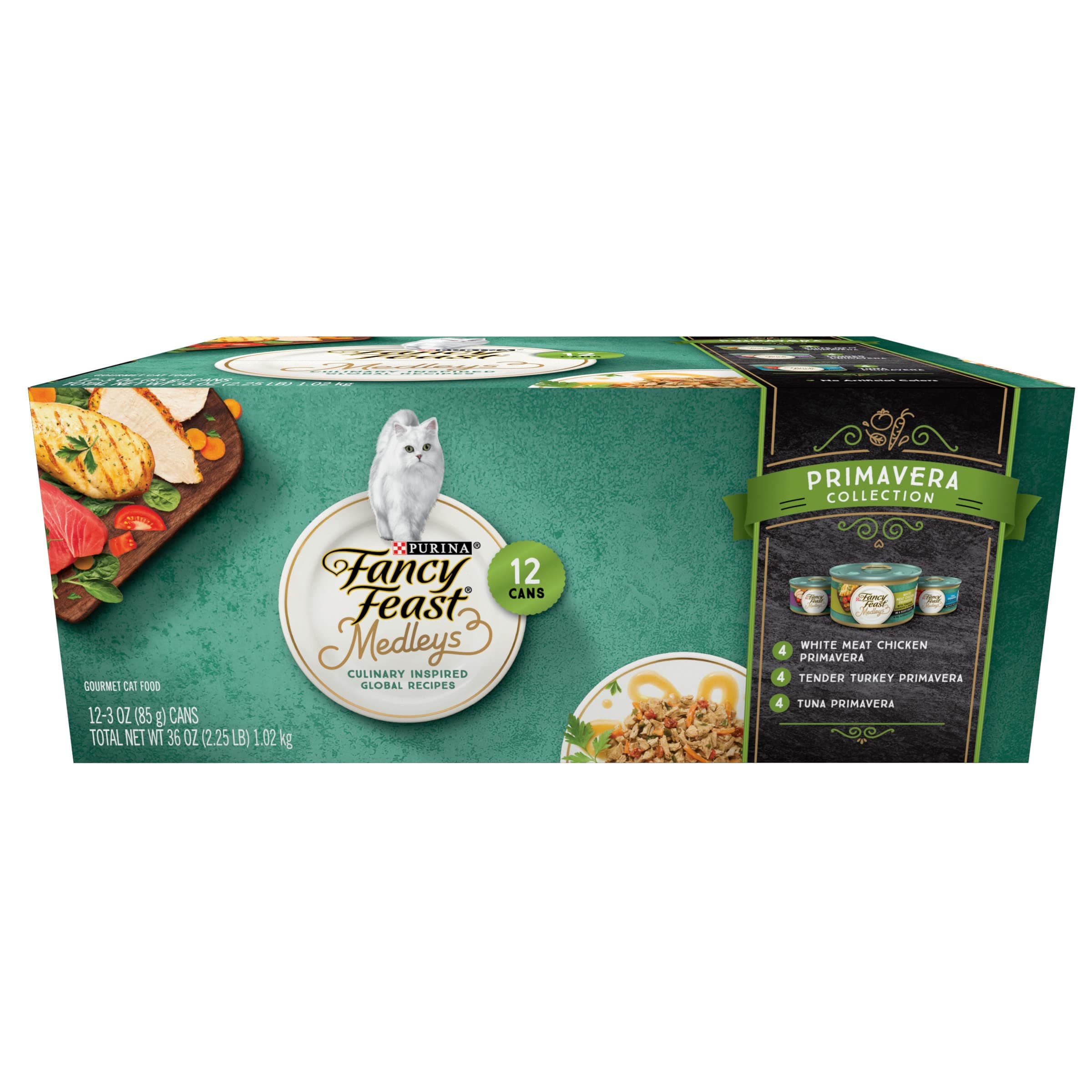 Fancy Feast Elegant Medleys for Cats, Primavera Collection, 3-Ounce Cans by Purina Fancy Feast