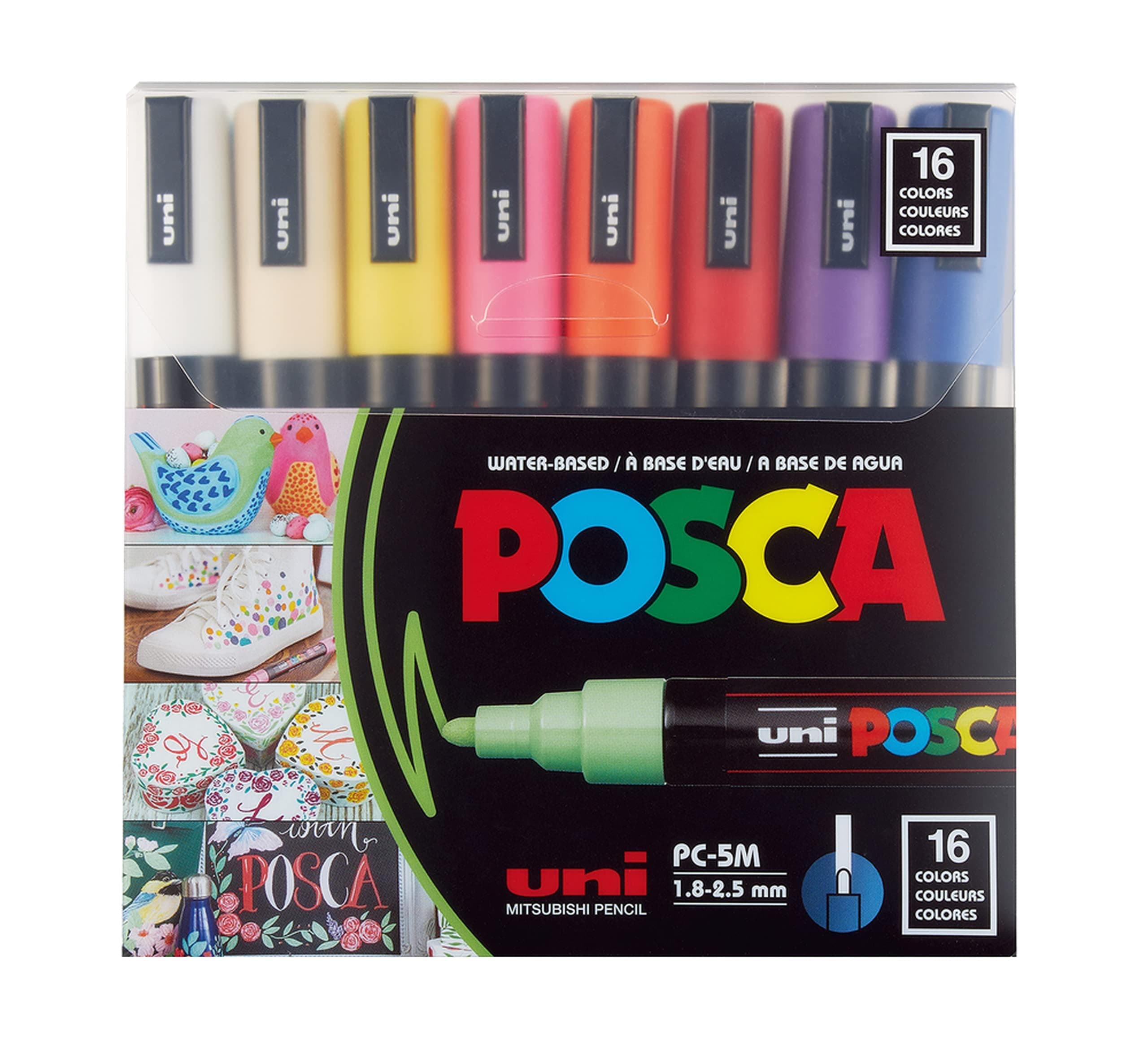 Paint Marker Pen - PC-5M Extra Fine 1.8-2.5 mm, 16 Colors