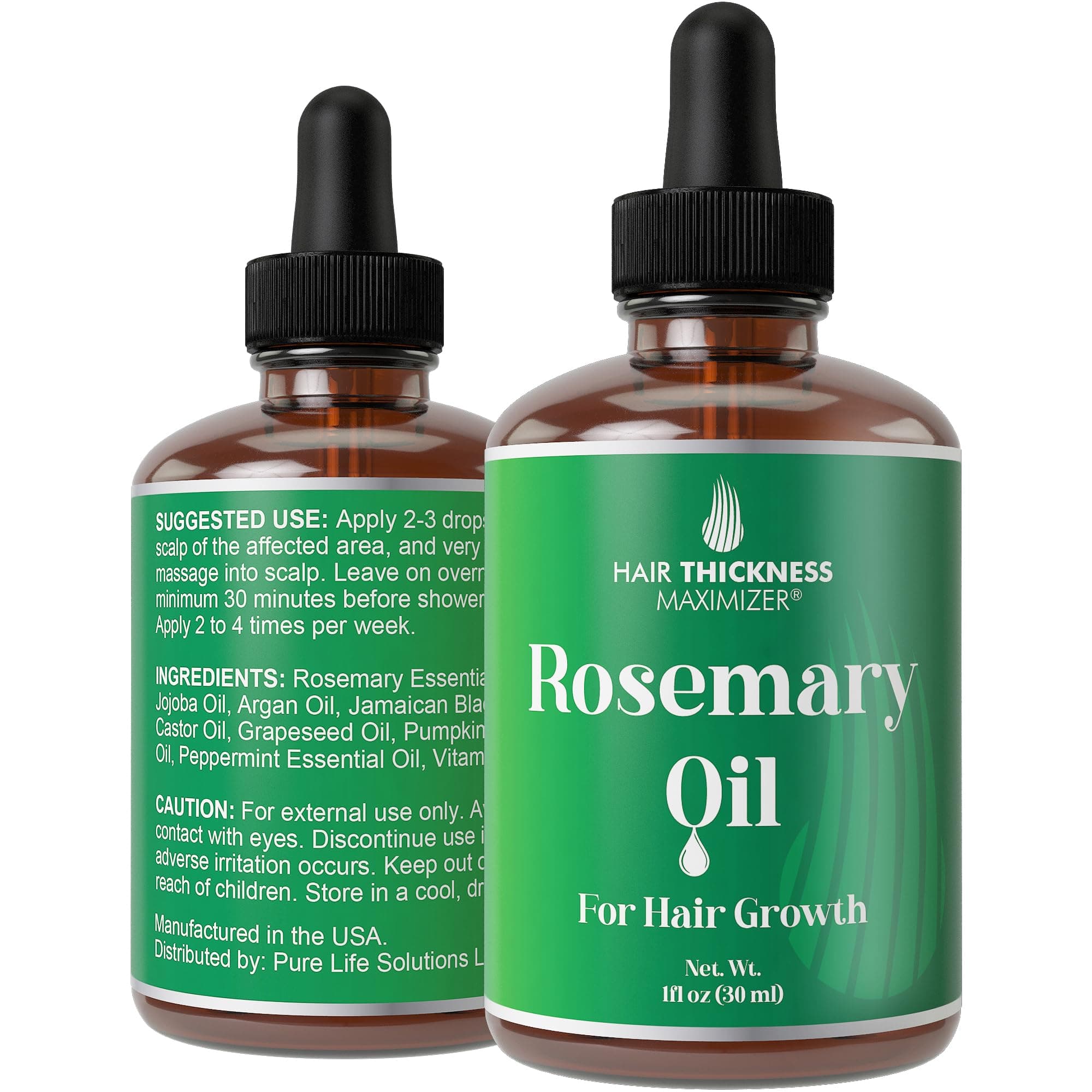 Rosemary Oil for Hair Growth for Women, Men. Strengthens & Hydrates Thinning, Dry Hair for a Healthier-Looking Scalp. For Women & Men – Vegan 1oz Serum
