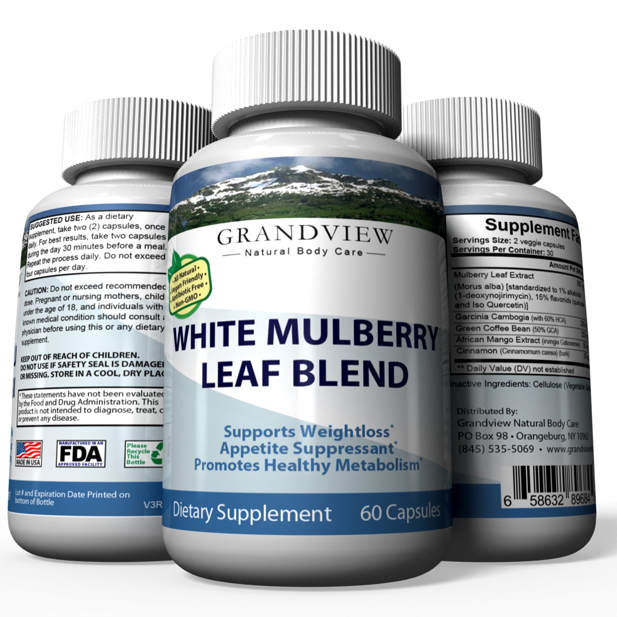 White Mulberry Leaf Blend 500mg | Control Appetite, Curbs Sugar & Carb Cravings | Helps Lower Blood Sugar Levels