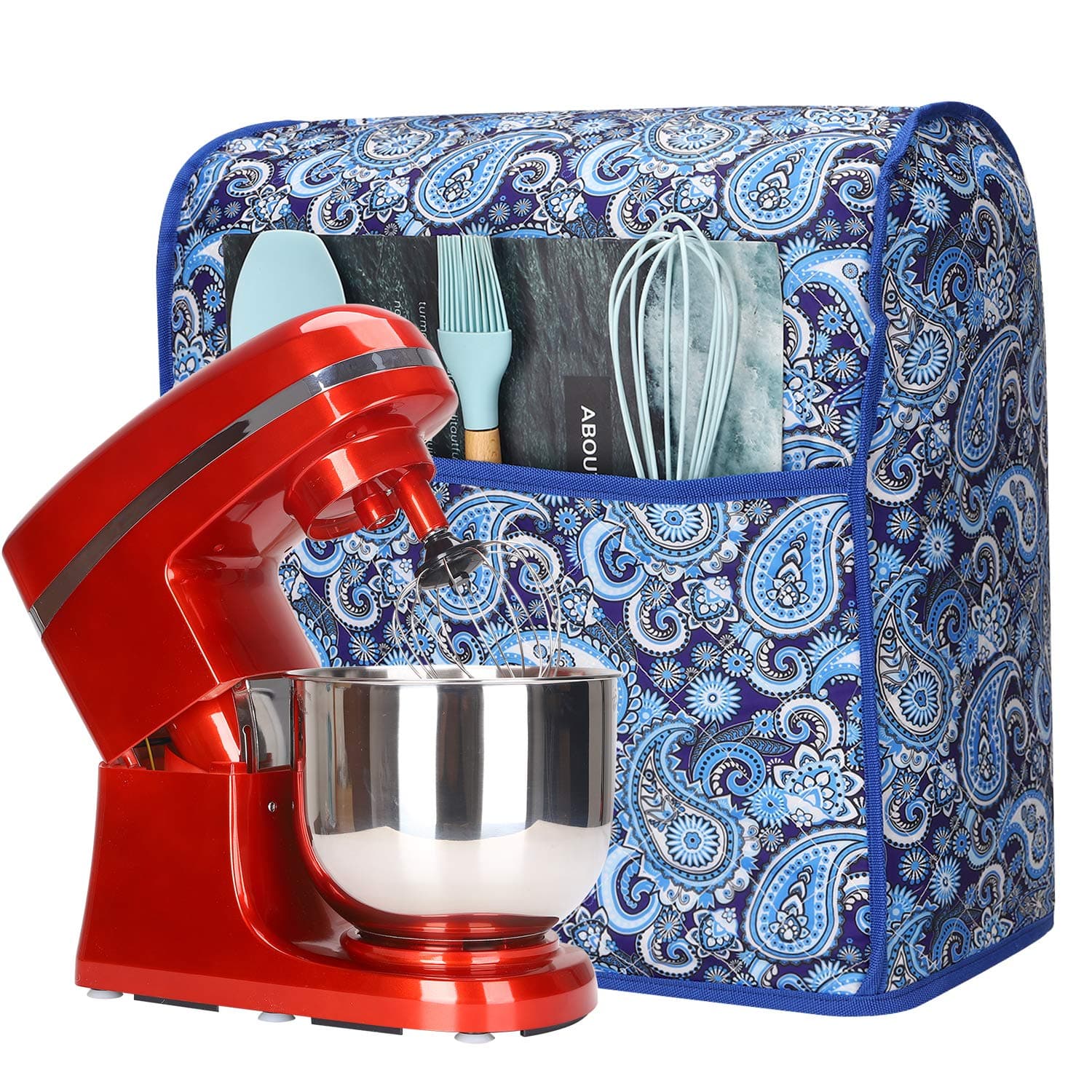 Kitchen Aid Mixer Cover,Kitchen Stand Mixer Cover Compatible With 5-8 Quart Kitchenaid Hamilton Mixers,Kitchen Aid Covers for Stand Mixer With Pockets,Kitchen Aid Mixer Assecories