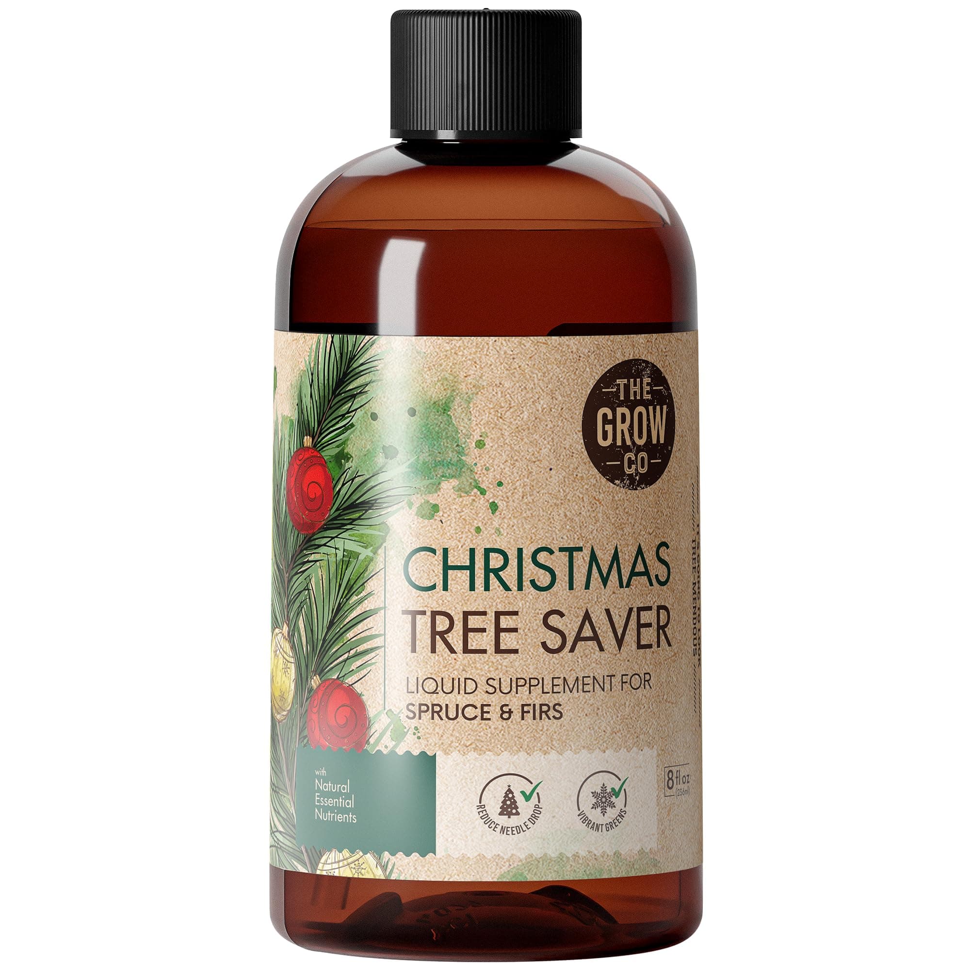 Christmas Tree Saver - Christmas Tree Preserver for Healthy Green Xmas Trees - Easy to use, Keeps Trees Fresh, Extends Life, Prevents Wilting and Reduces Needle Drop All Holiday Season, 8 fl. oz.