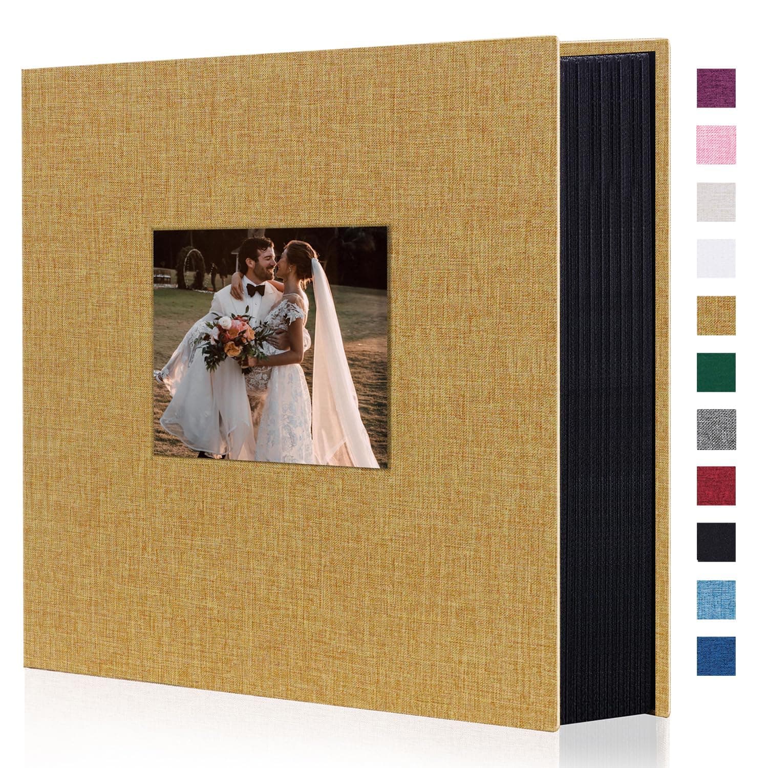 - Photo Album 4x6 600 Large Capacity Linen Album Book Holds 600 Horizontal and Vertical Photos for Family Wedding Anniversary (600 Pockets, Khaki)
