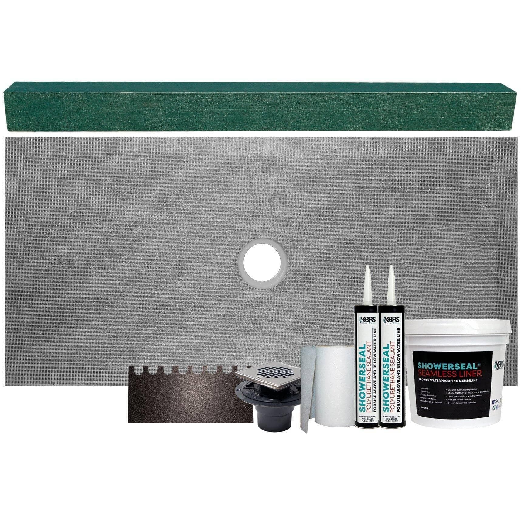 Cut-to-Fit 36" X 60" (Center Drain) Tile Shower Base Kit