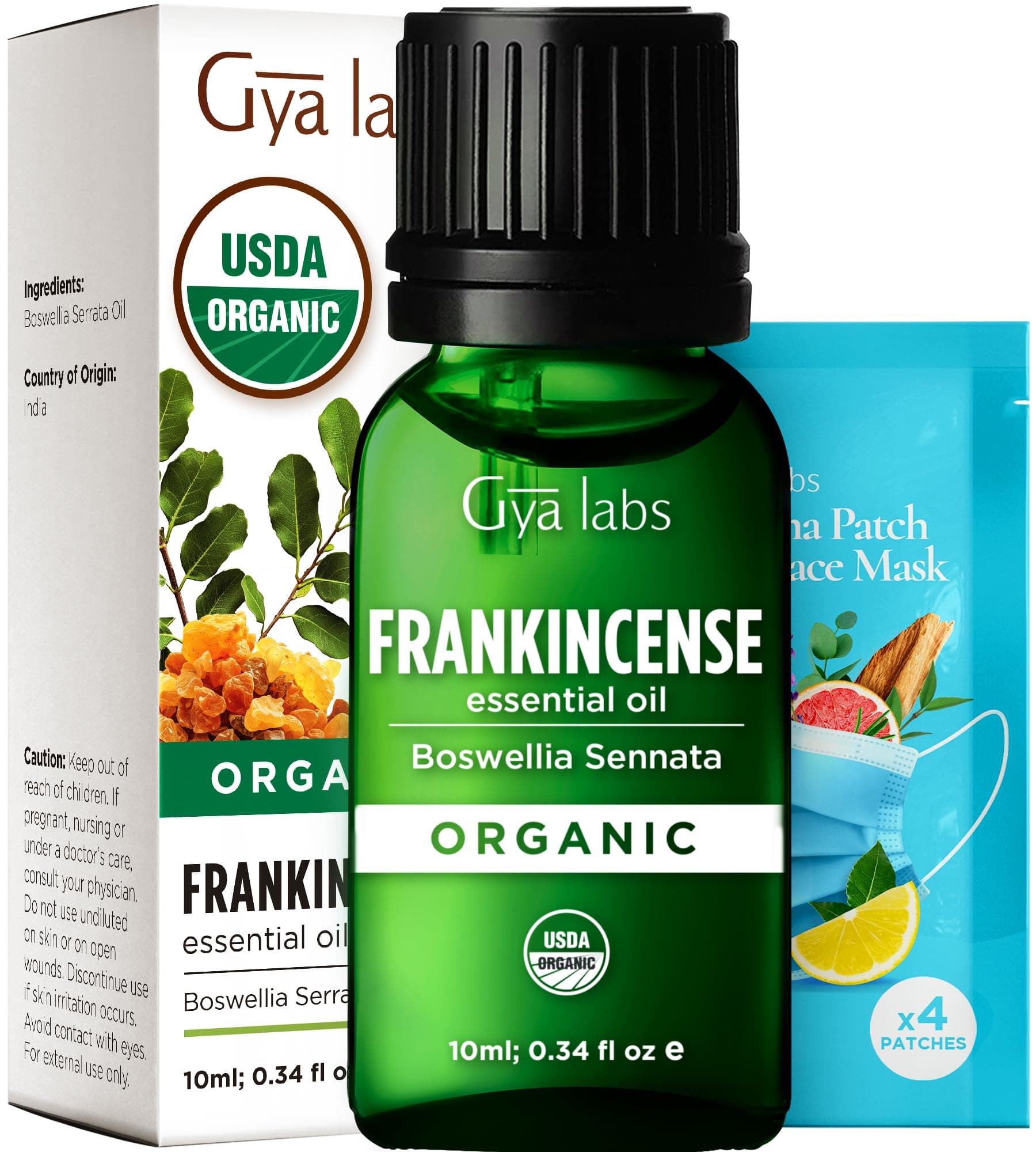Organic Frankincense Essential Oil for Skin - 100% Pure and Natural Organic Frankincense Oil for Face, Body Comfort & Diffuser, Aromatherapy Oils for Calming & Relaxing (10ml)