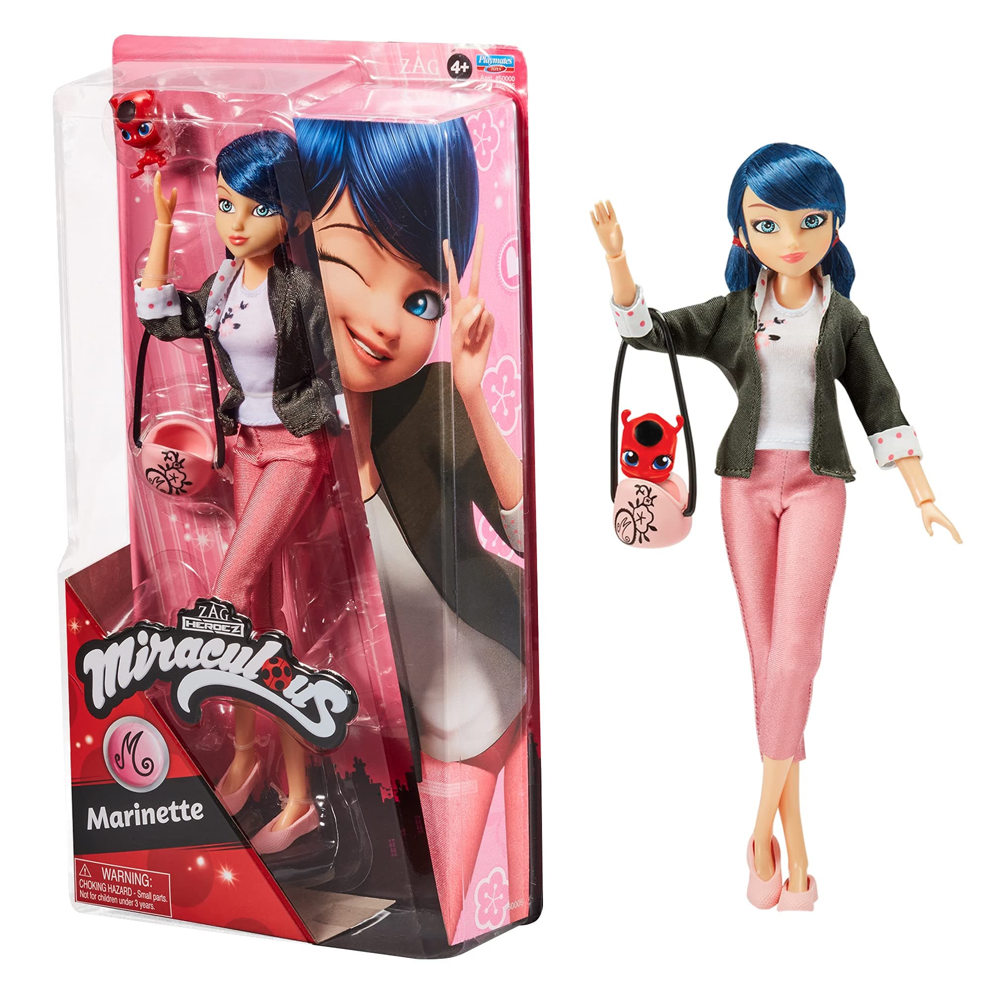 Miraculous Ladybug and Cat Noir Toys - Marinette Fashion Doll | Articulated 26cm Doll With Accessories Kwami | Ladybug Superhero Figurine | Bandai Dolls
