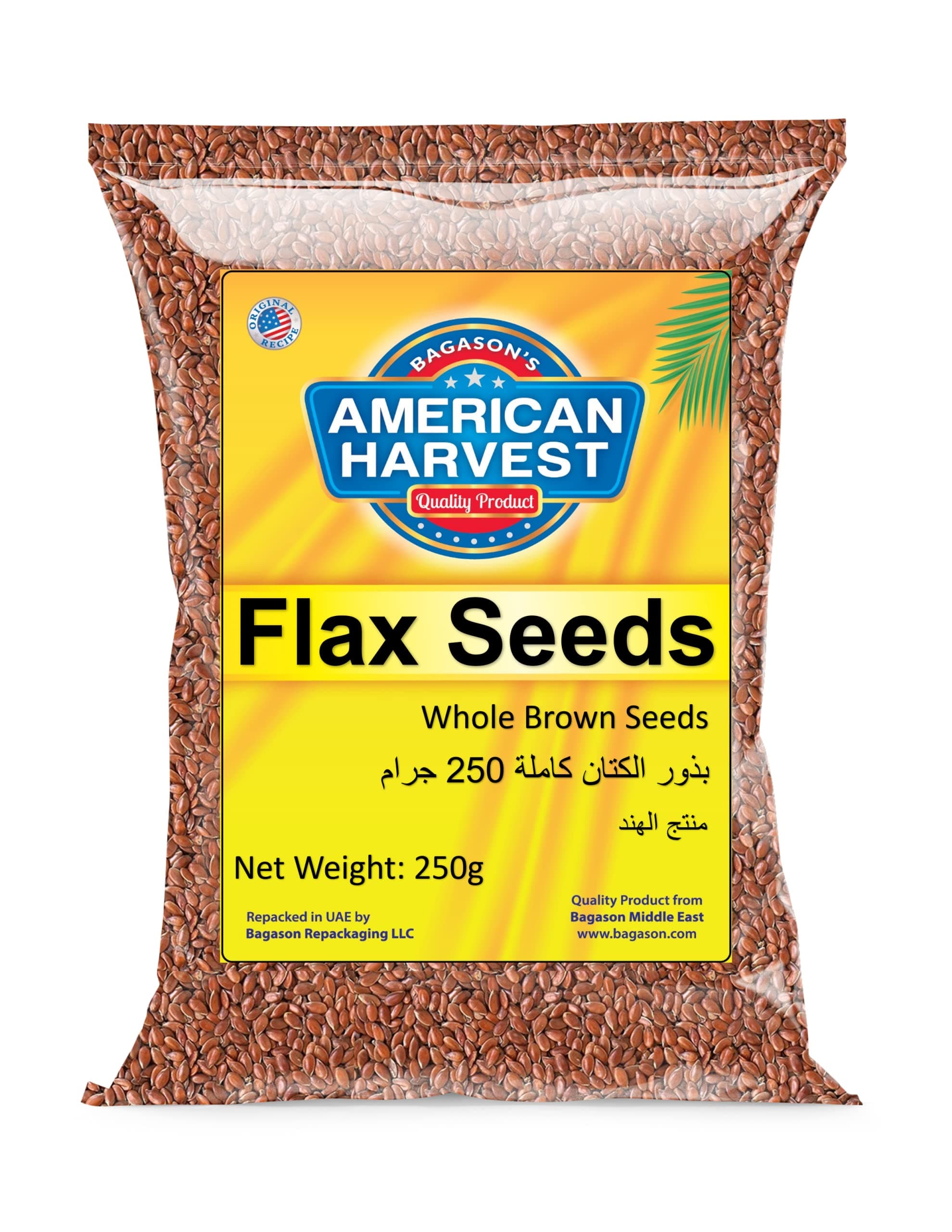 Flax Seeds 250g | Wholegrain Natural Brown Flax Seeds | Gluten Free Superfood | High in Omega-3 & Fiber | Ideal for Smoothies, Salads & Baking