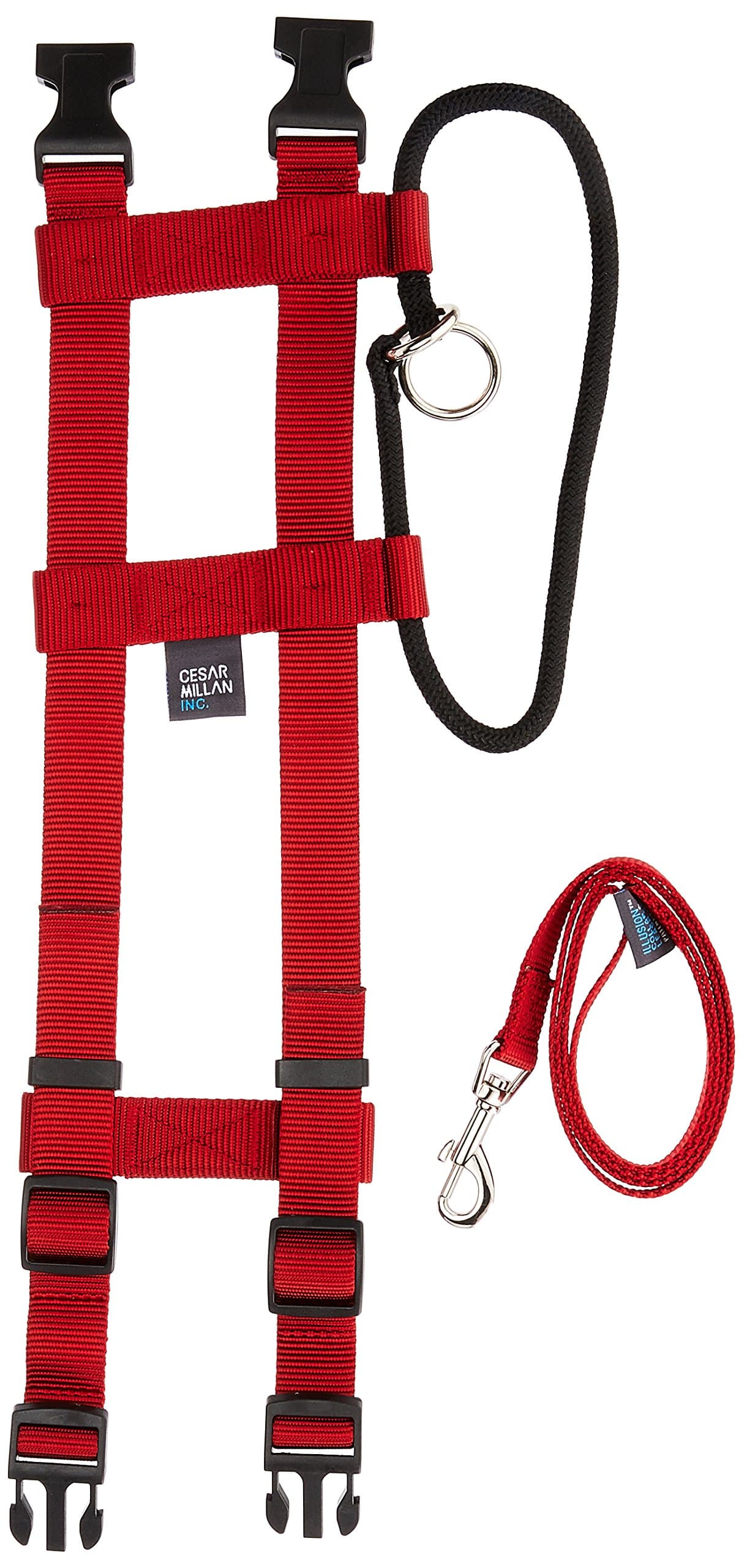 The Illusion Dog Collar & Leash Set (Next Generation) (MEDIUM RED)