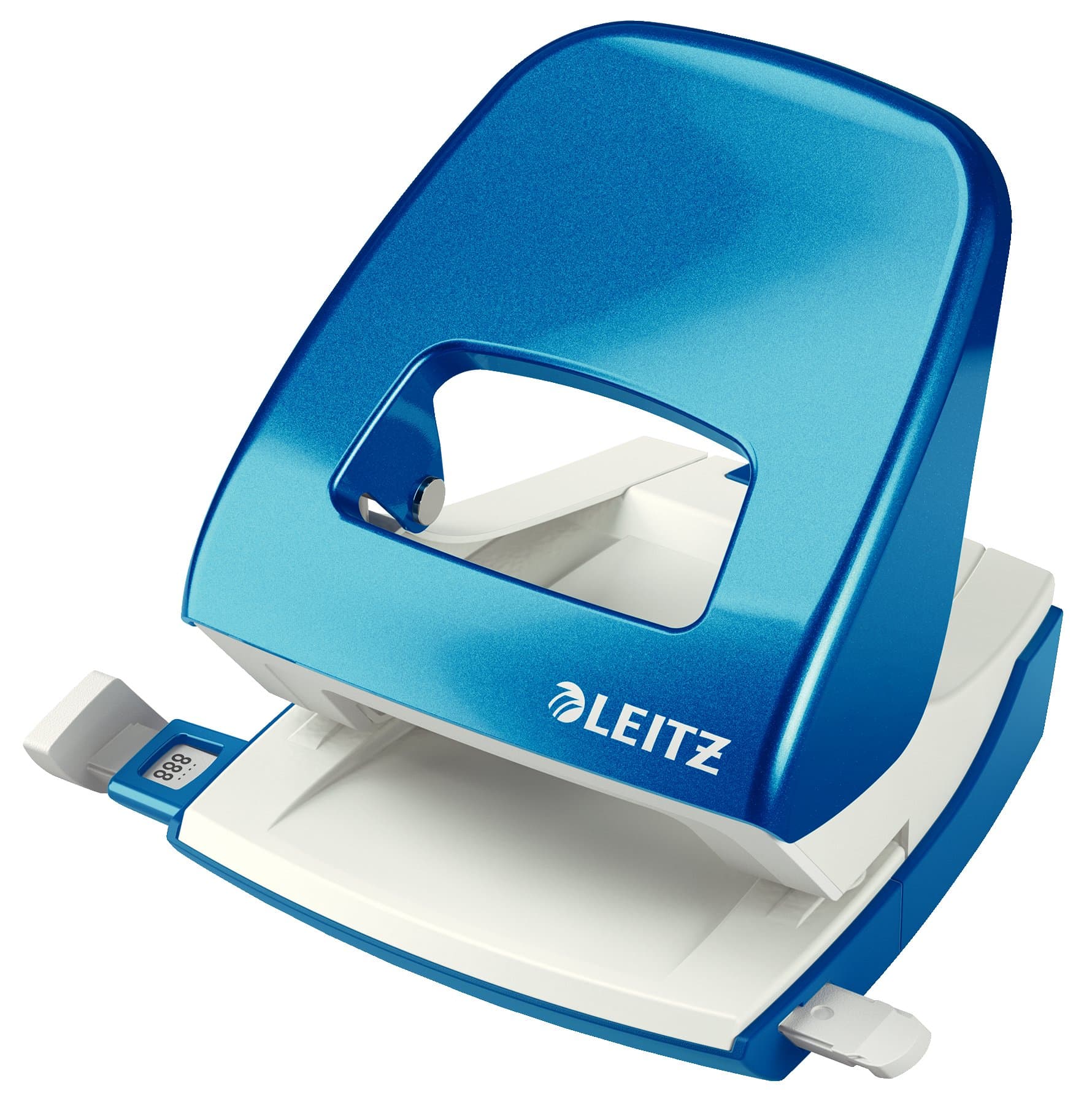 Leitz TS-120432 Nexxt Series Wow Metal Office Hole Punch, Blue