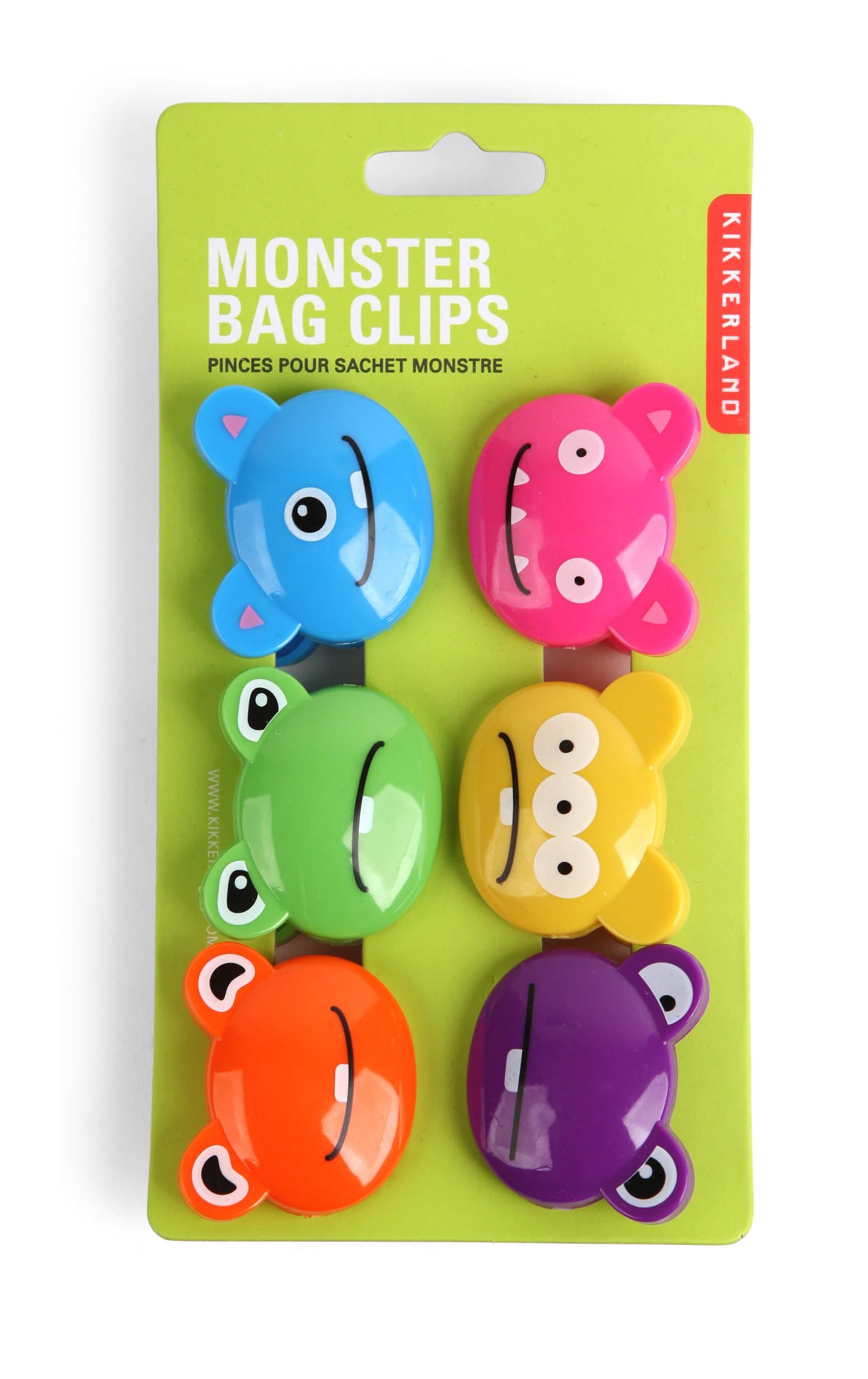 BC05XM Crazy Monster Bag Clip, Plastic, Multicolor