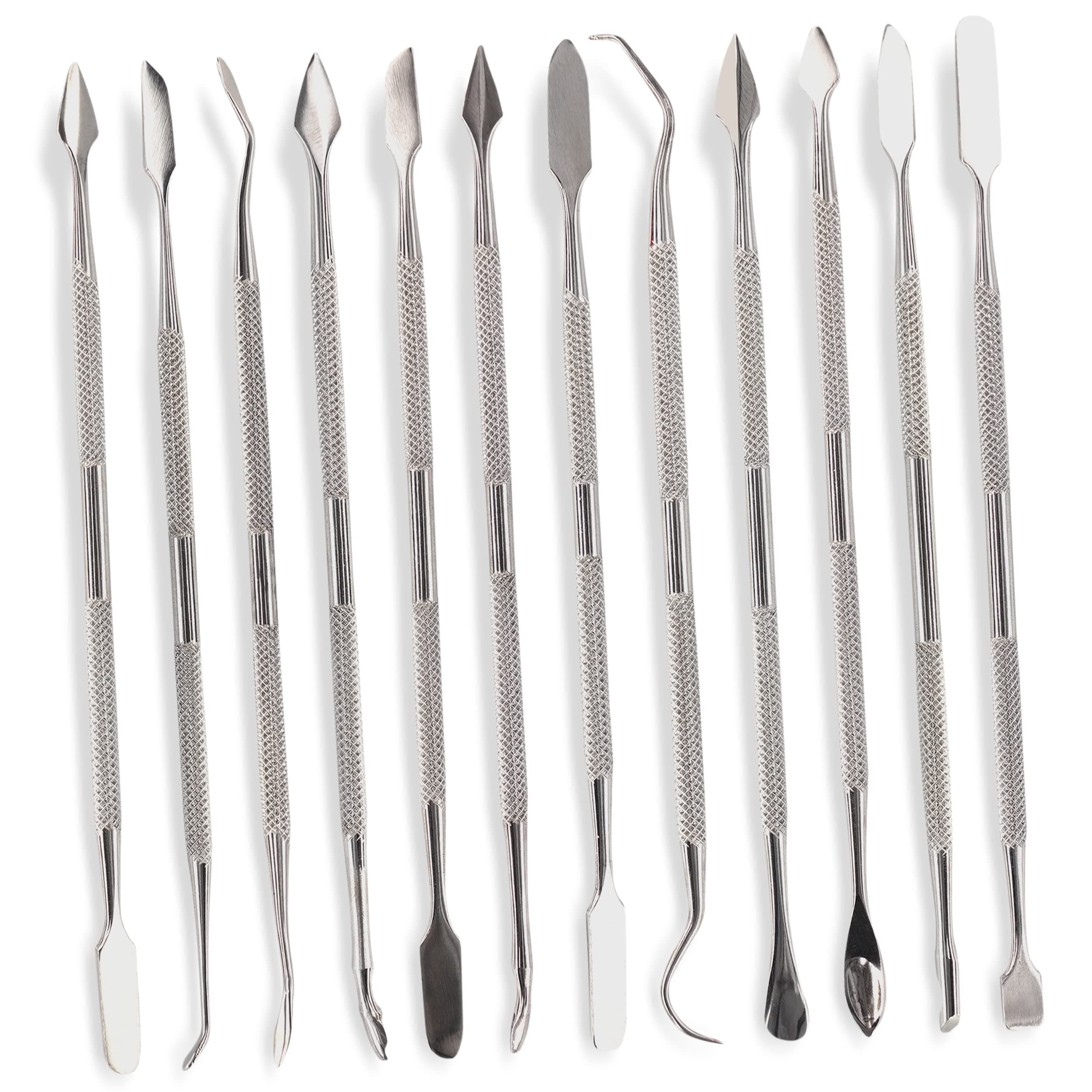 Premium Wax Carving Tools Set – 12 Pcs Stainless Steel Wax & Clay Sculpting Tools – Double Ended Dental and Wax Carvers Tools for Carving Modeling Sculpting and Shaping - by MaxoPro
