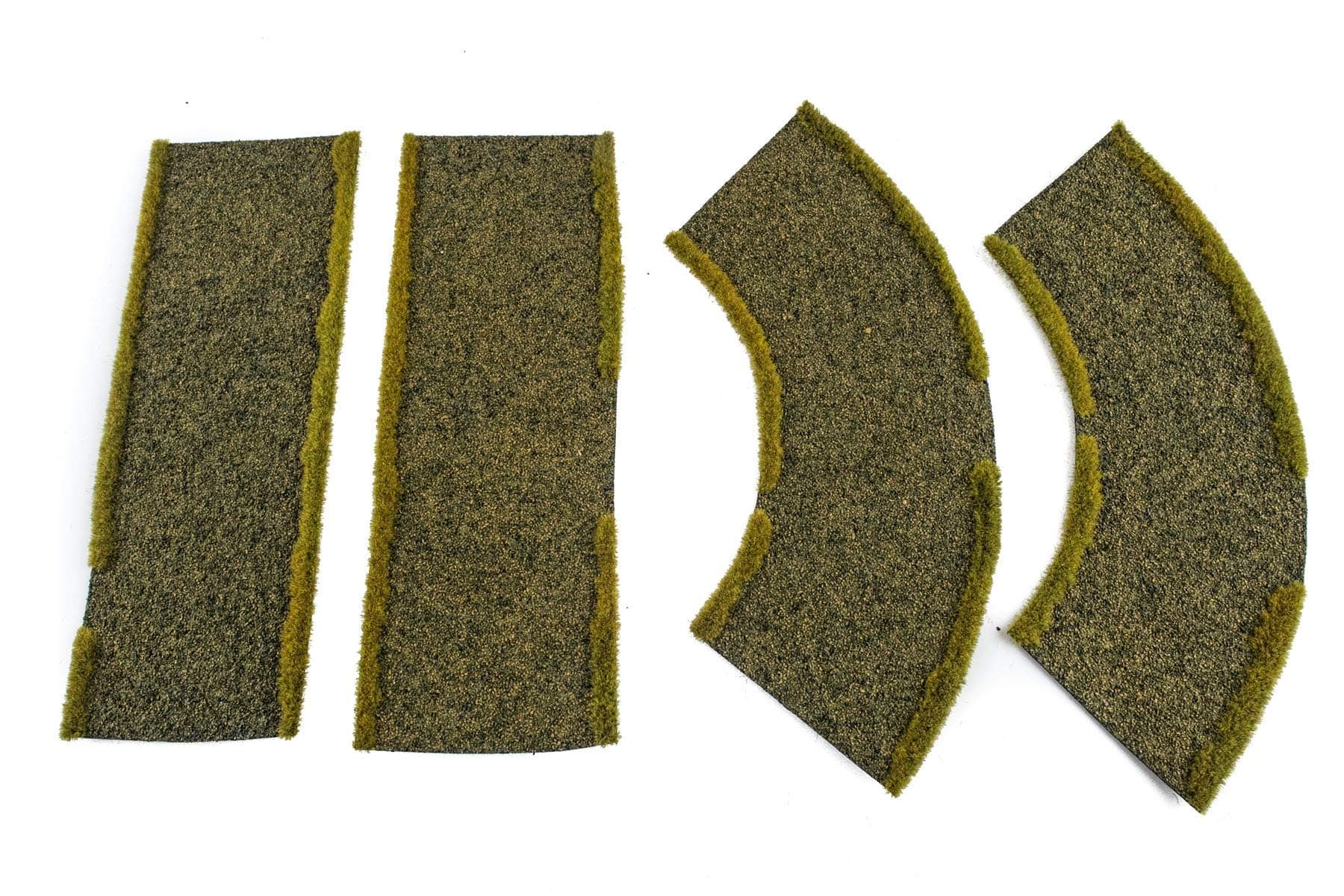 War World Gaming Dirt Road Straight & Curved Sections Set - 28mm Wargaming Scenery Terrain Model Diorama - 4 Count - 14+ Age Range
