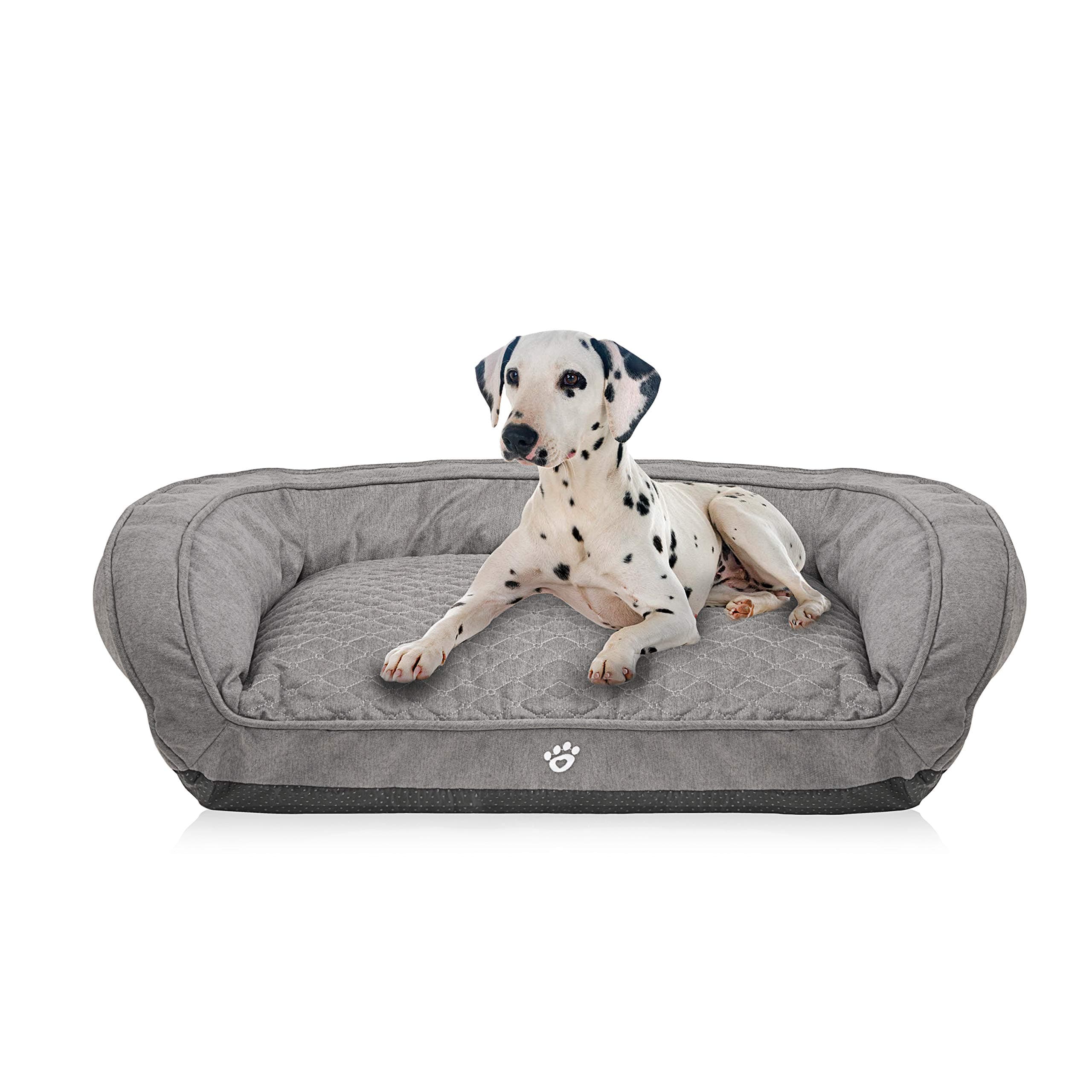 FRISTONE Dog Beds for Medium Dogs, Washable Pet Sofa Bed Large Extra Firm Cotton Breathable Soft Couch Small Puppies Cats Sleeping Orthopedic Beds