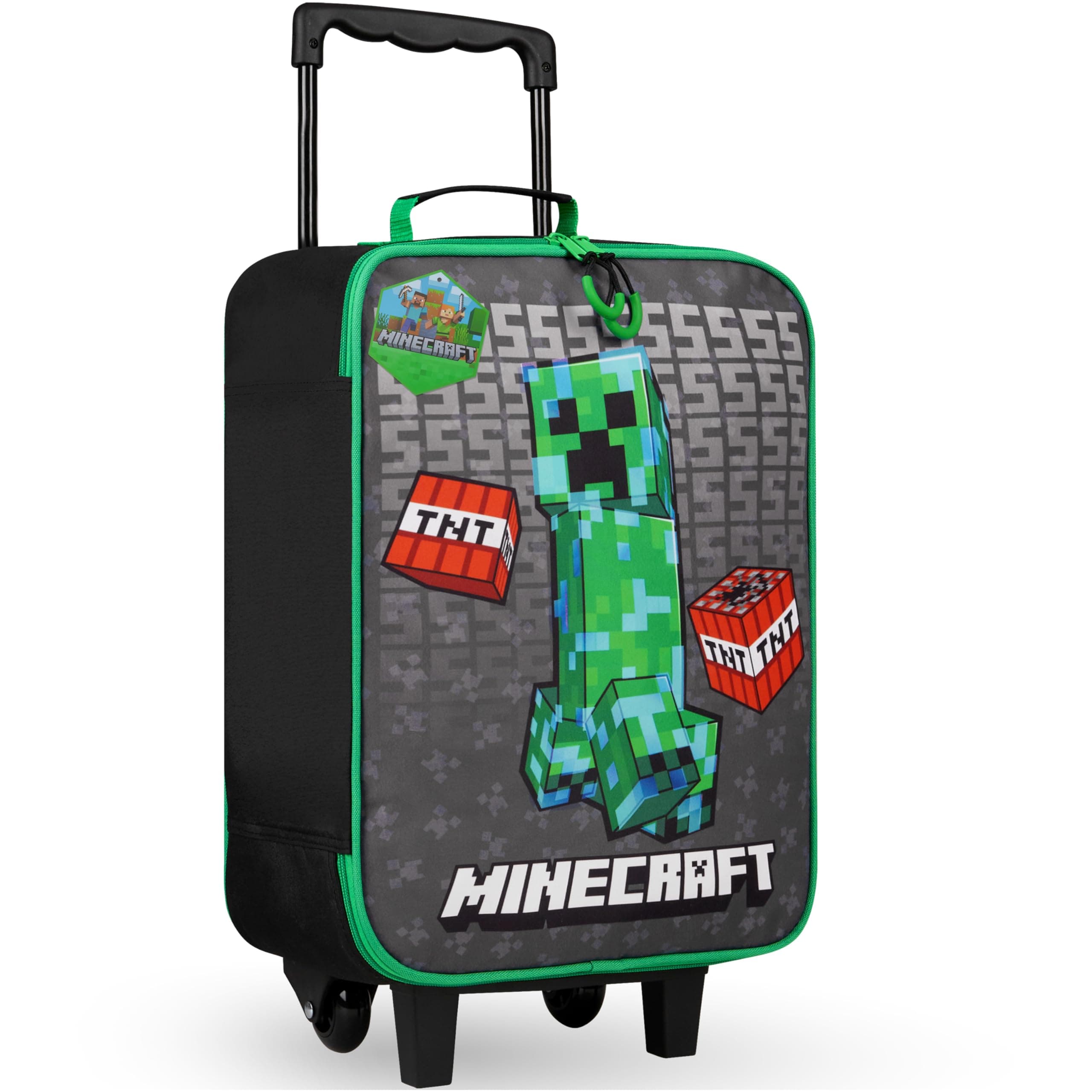 Kids Suitcase for Boys and Girls Foldable Trolley Hand Luggage Bag Carry On Gamer Travel Bag with Wheels Size Cabin Bag Wheeled Bag with Handle Trolley Suitcase Boys