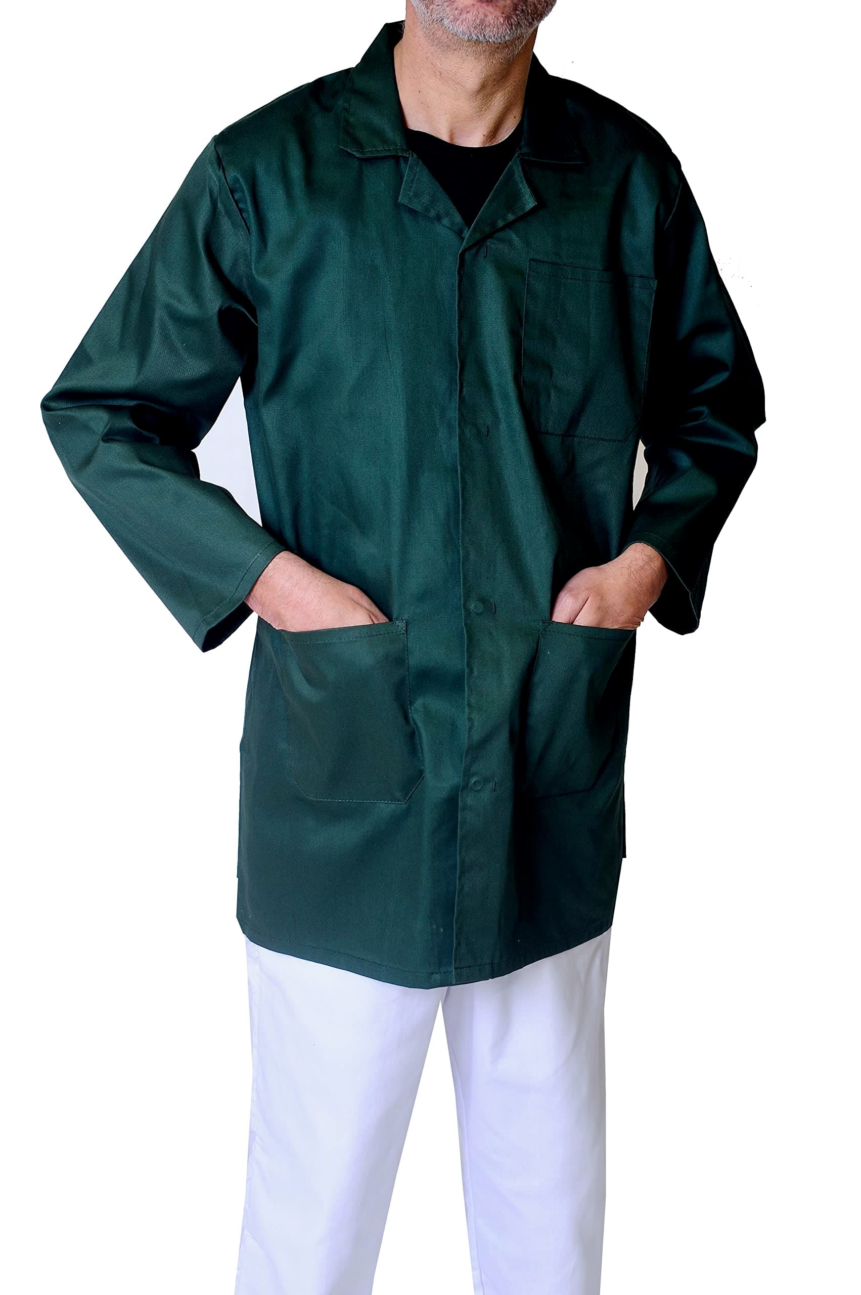 IBEX Unisex-Adult Poly Cotton Lab Coat for Technician Food Laboratory Warehouse Workwear Doctors Students Lab Work (Sizes Range XXS - 5XL)